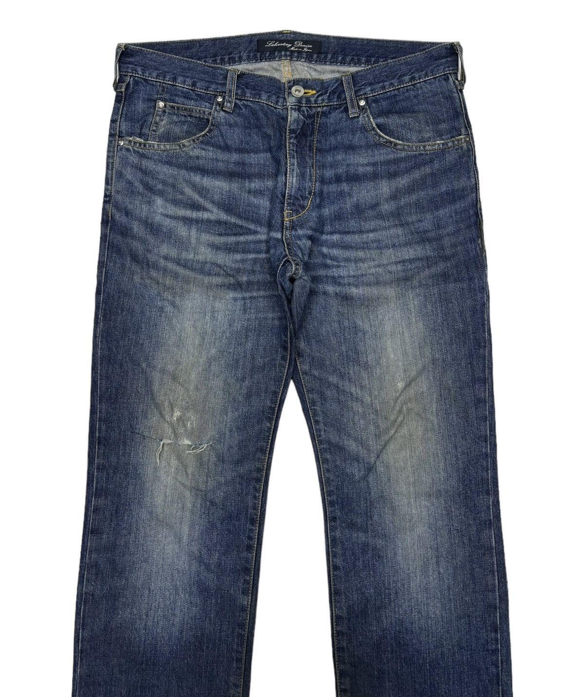 Hysteric Glamour 🇯🇵 DISTRESSED DENIM MADE IN JAPAN LABORATORY BLUE JEANS Size US 34 / EU 50 - 6 Thumbnail