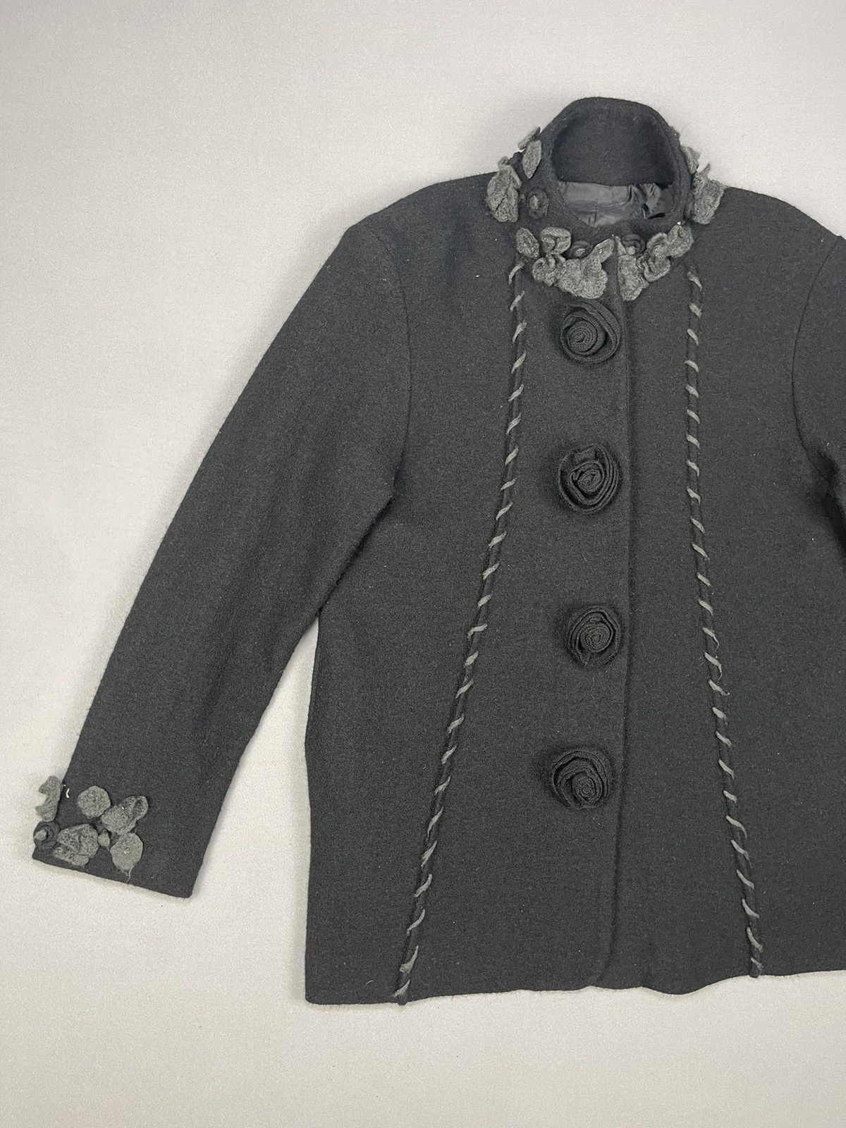 Kansai Yamamoto Kansai Cooperative Fashion Mohair Wool Midi Dress Size M / US 6-8 / IT 42-44 - 4 Thumbnail