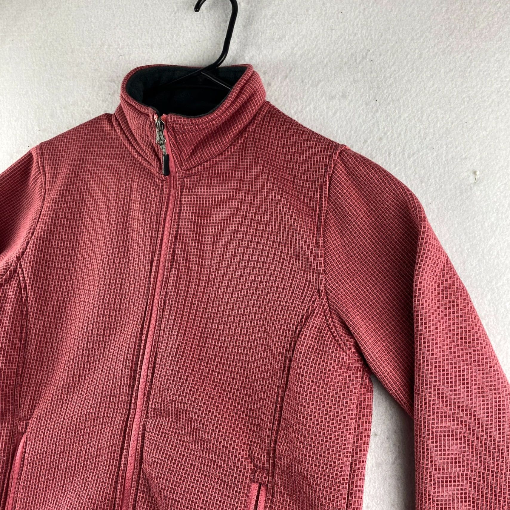 Vintage 10,000 ft Above Sea Level Red Full Zip Sweater Women M Medium Check Pattern Fleece High Collar Size M / US 6-8 / IT 42-44 - 7 Thumbnail