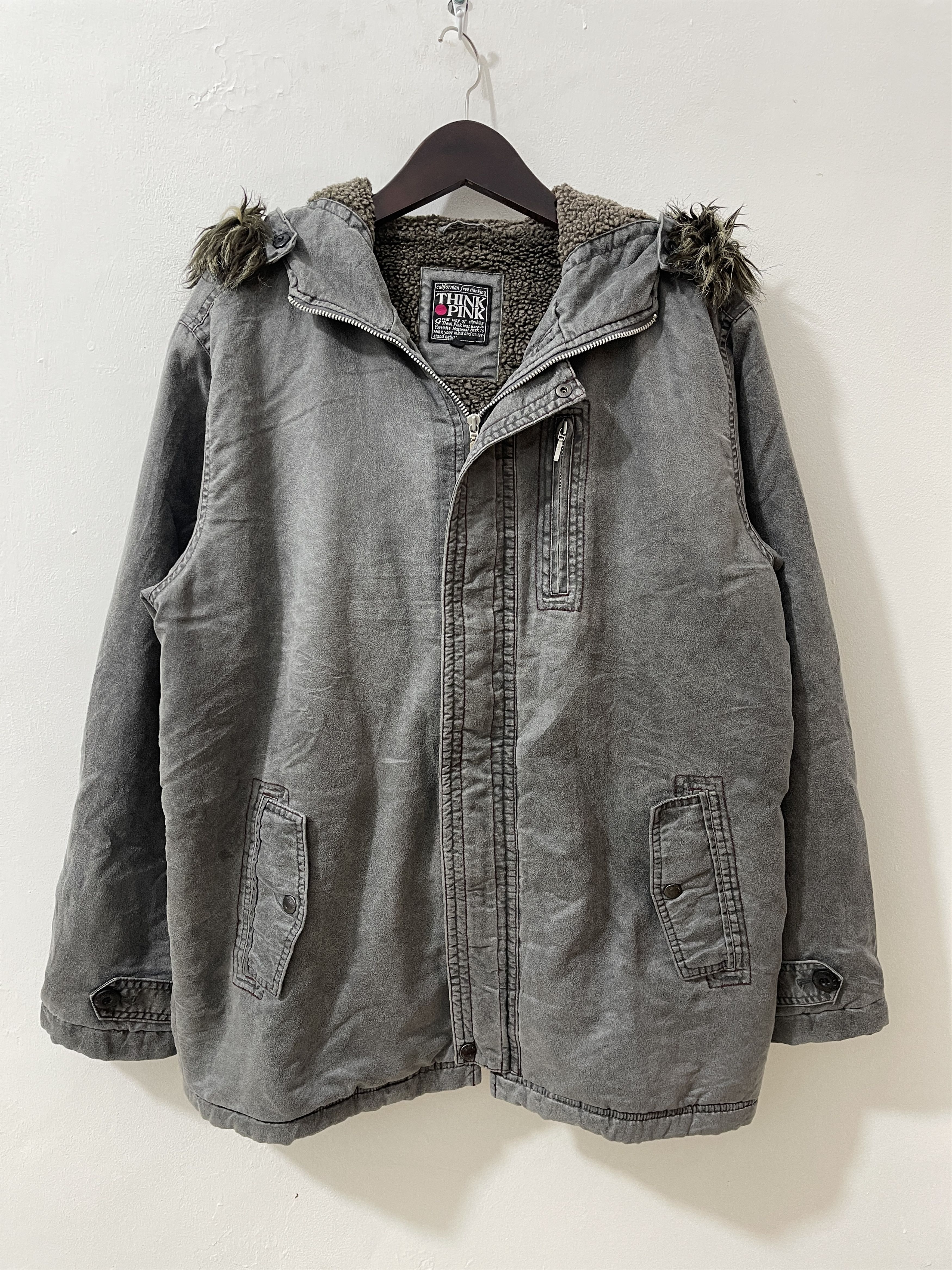 Japanese Brand 2000s THINKPINK Japan Archive Fur Vkei Style Jacket Size US XL / EU 56 / 4 - 1 Thumbnail