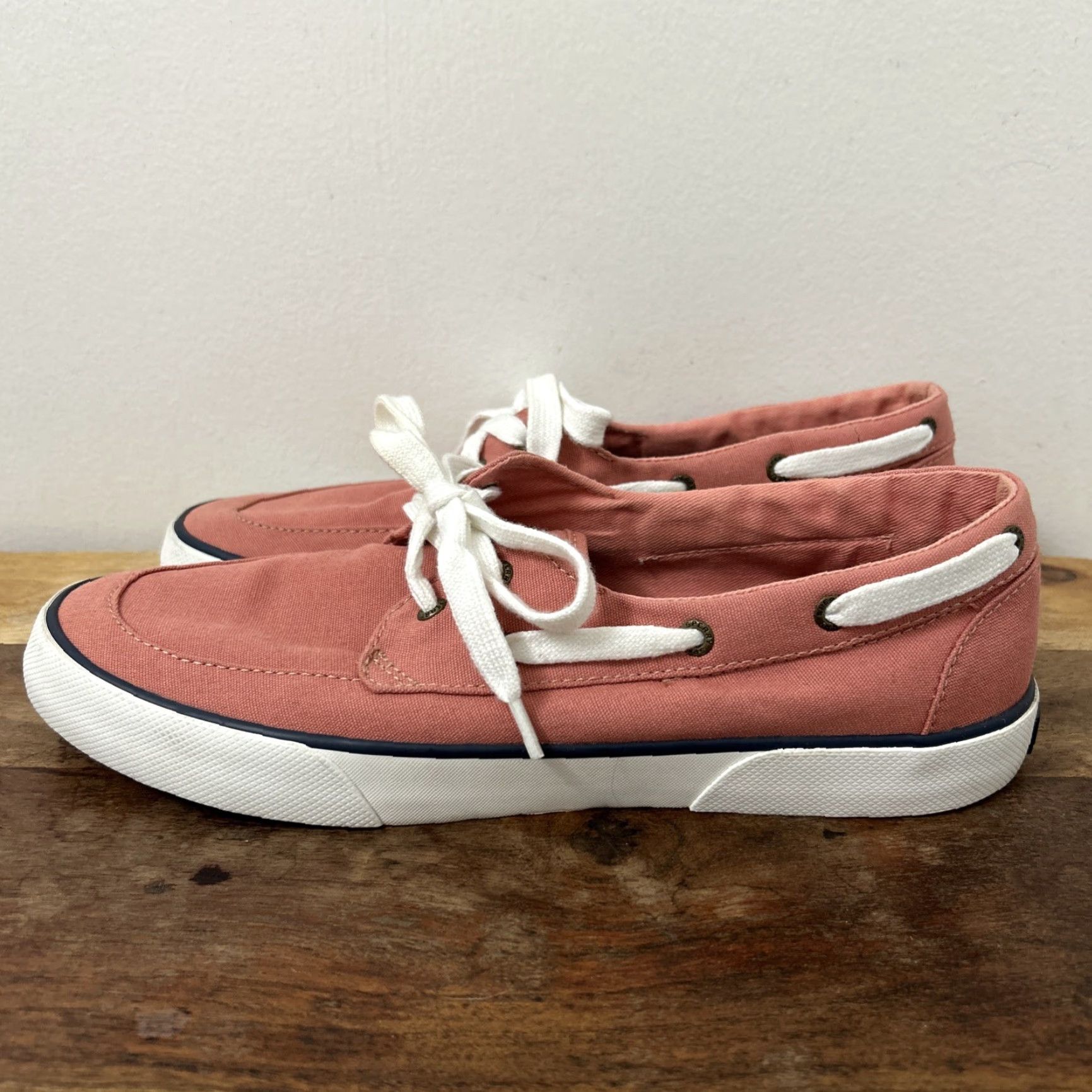 Sperry Sperry Top Sider Womens Pink Canvas 2 Eye Low Top Boat Shoes STS83189 Size 10 Casual Women Comfortable Breathable Rubber Outsole Modern Classic Shoes Size L / US 10 / IT 46 - 4 Thumbnail
