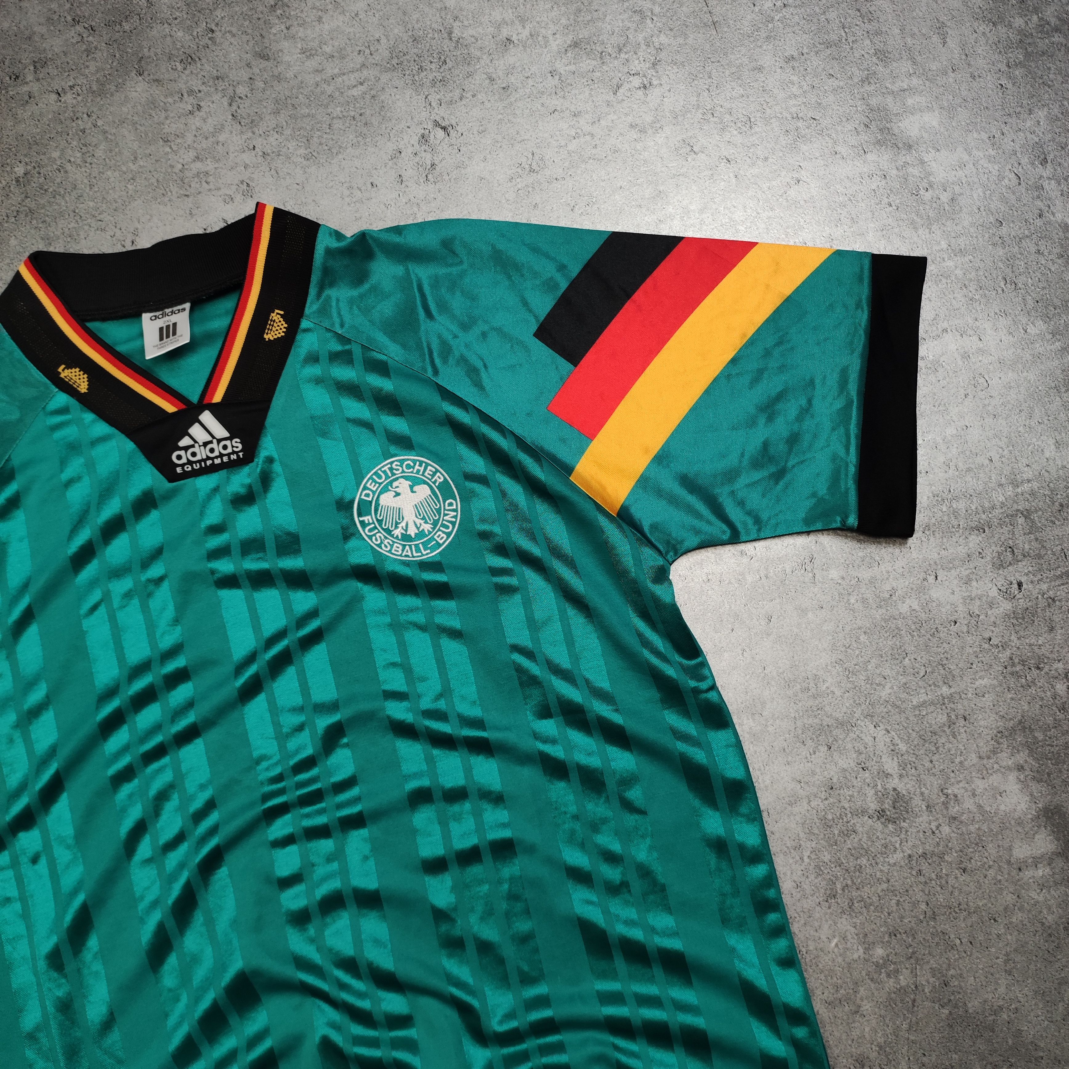 Vintage RARE Germany Vintage Football 1992 World Cap Away Jersey Size US XXL / EU 58 / 5 - 3 Thumbnail