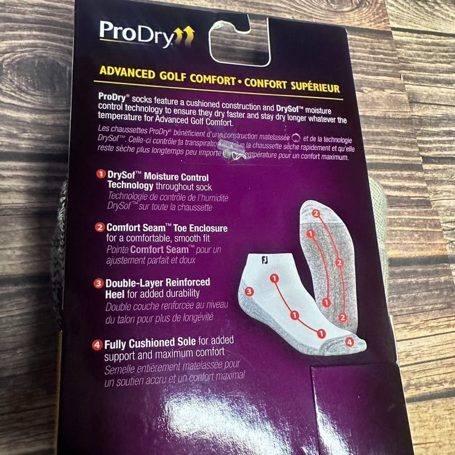 Footjoy FootJoy Men's ProDry Advanced Low Cut Golf Socks 2 Pack NWT Size ONE SIZE - 7 Thumbnail