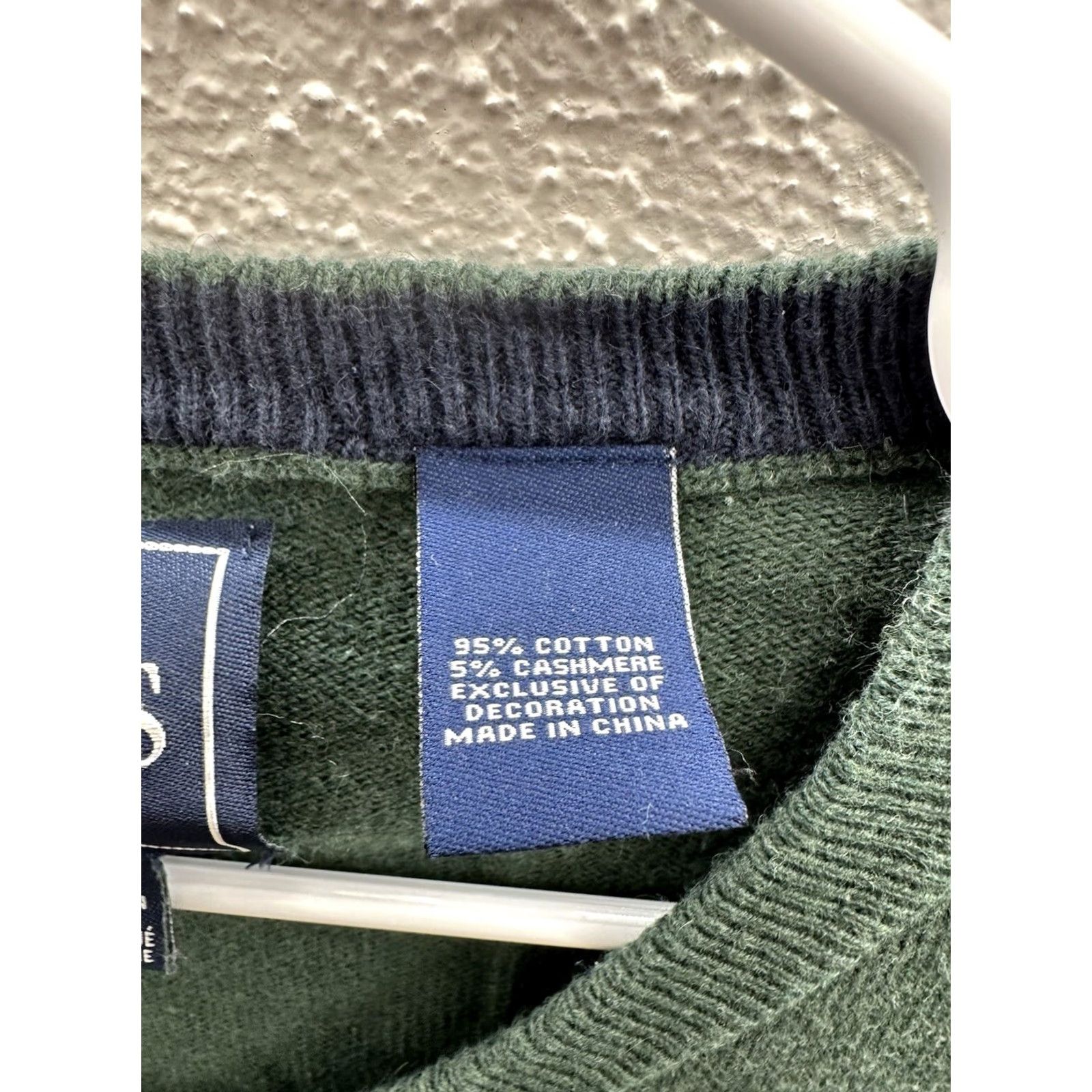 Chaps Chaps Mens Sweater Size Medium Green Long Sleeve V-Neck Cotton Cashmere Pullover Knit Regular Mens Middleweight Casual Knitwear Size US M / EU 48-50 / 2 - 5 Thumbnail