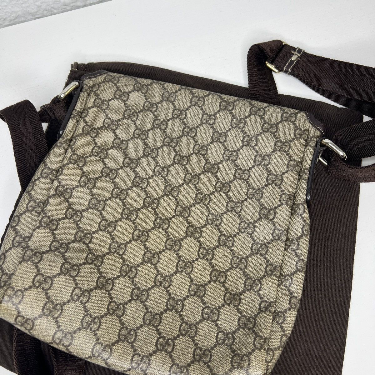 Gucci Gucci Messenger Bag Monogram GG Crossbody Shoulder Satchel Size ONE SIZE - 9 Thumbnail