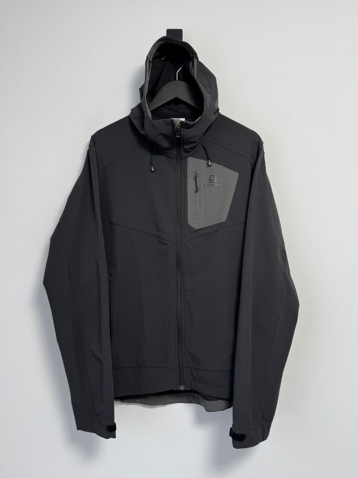 Salomon Salomon Men's Hoodie Polyamide with Elastane, Nylon Full Zip Size US L / EU 52-54 / 3 - 1 Thumbnail