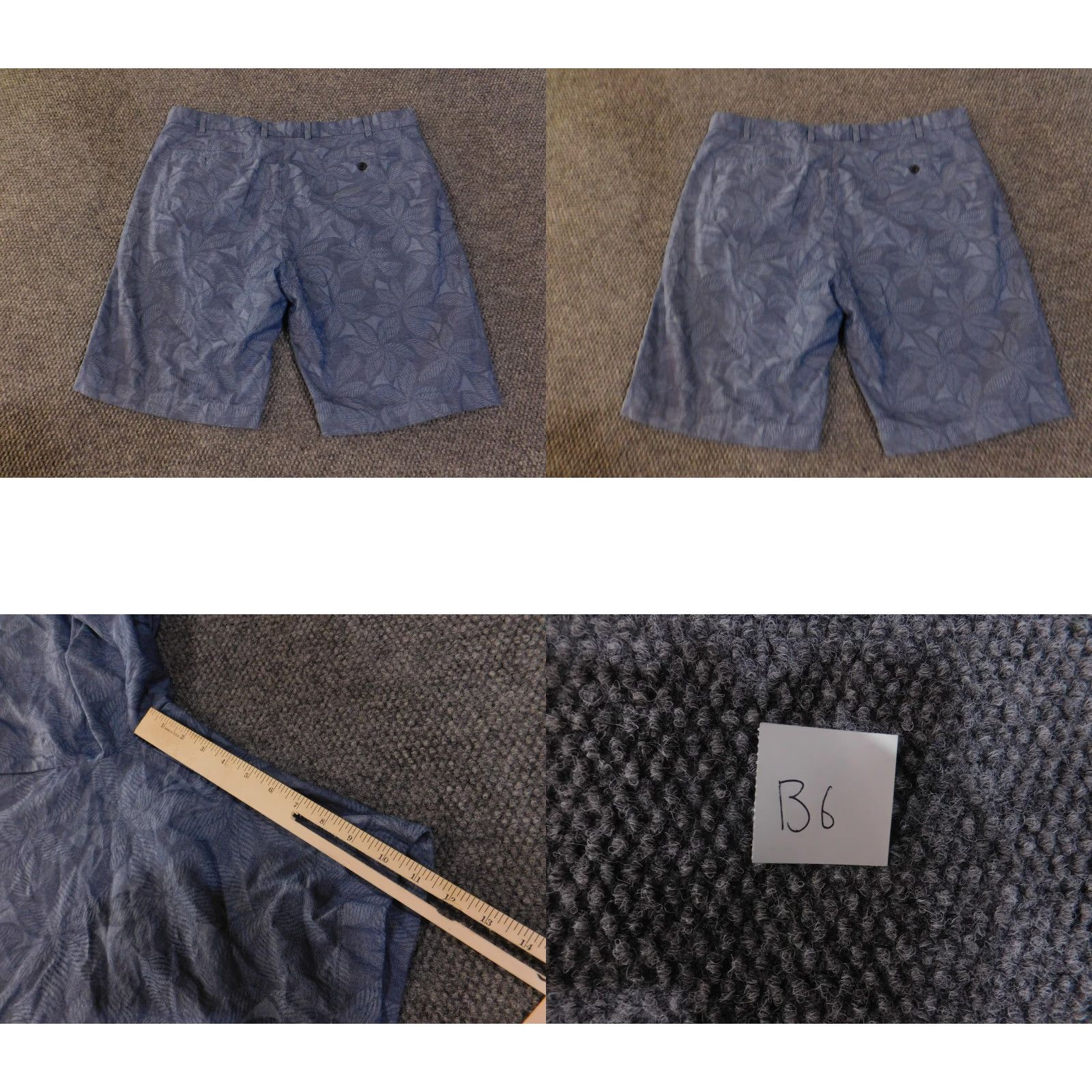 Brooks Brothers Brooks Brothers Shorts Mens 40 Blue Floral Leaf Print 10 Inseam Pockets Casual Summer Cotton Chino Big & Tall Mens Size US 40 / EU 56 - 8 Thumbnail