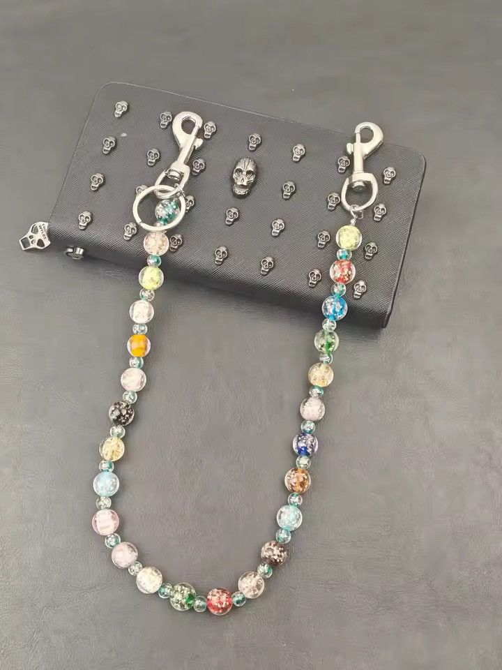 Japanese Brand Single Layered Luminous Glass Bead Wallet chain Size ONE SIZE - 2 Thumbnail