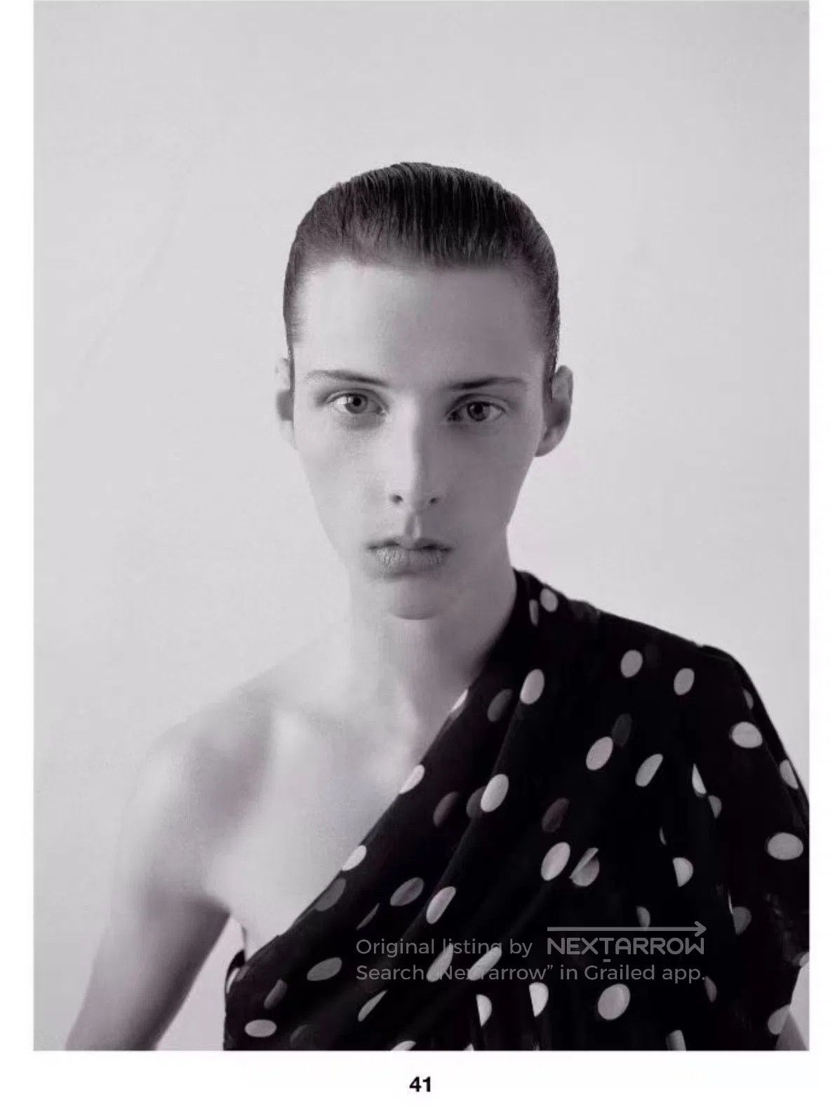 Saint Laurent Paris Saint Laurent Paris Silk Polka Dot Off-the-Shoulder Top| Size US XS / EU 42 / 0 - 2 Thumbnail