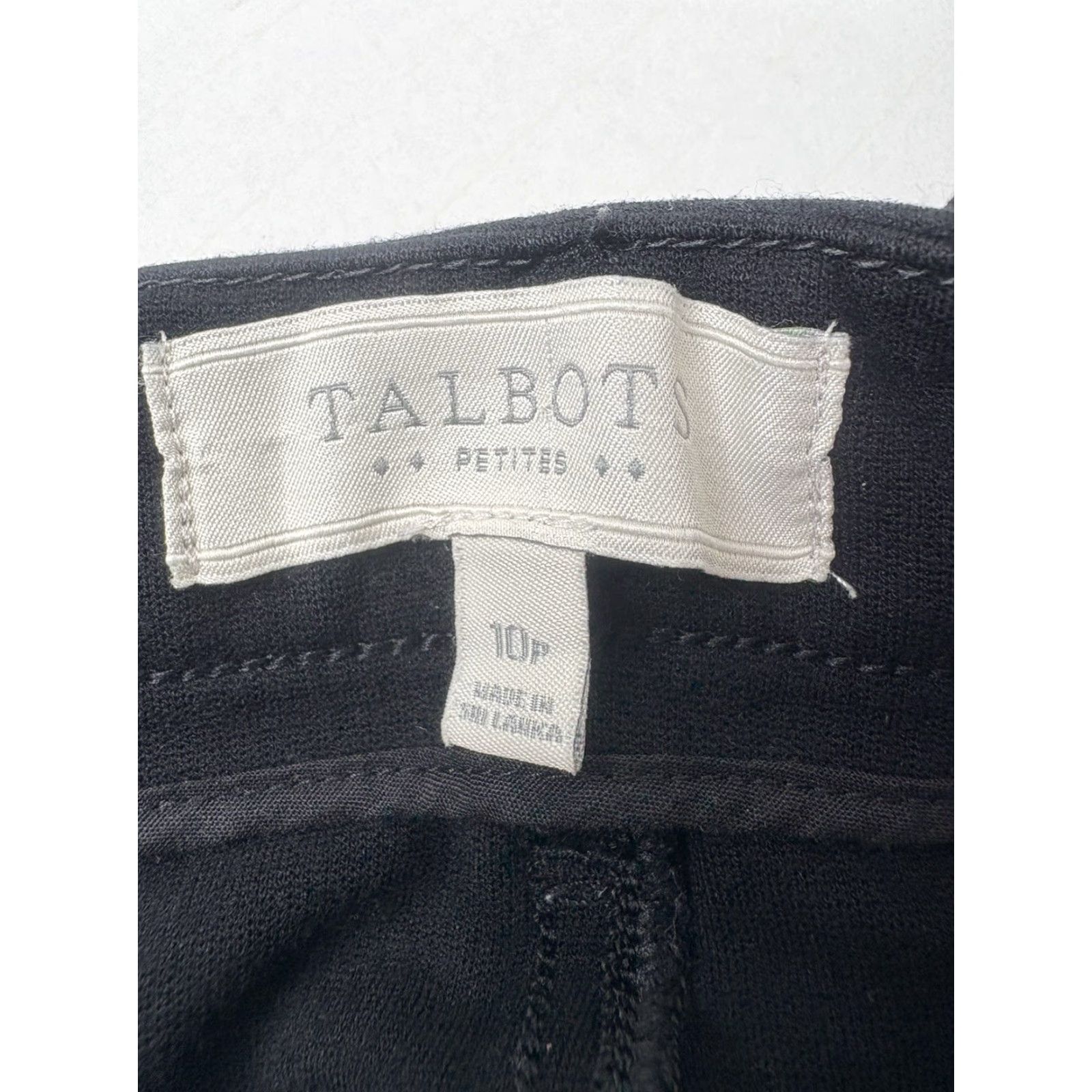 Talbots VINTAGE Talbots Petites Black Stretch Ankle Pants Womens Size 10P 90s City Casual Workwear Size 32" / US 10 / IT 46 - 6 Thumbnail