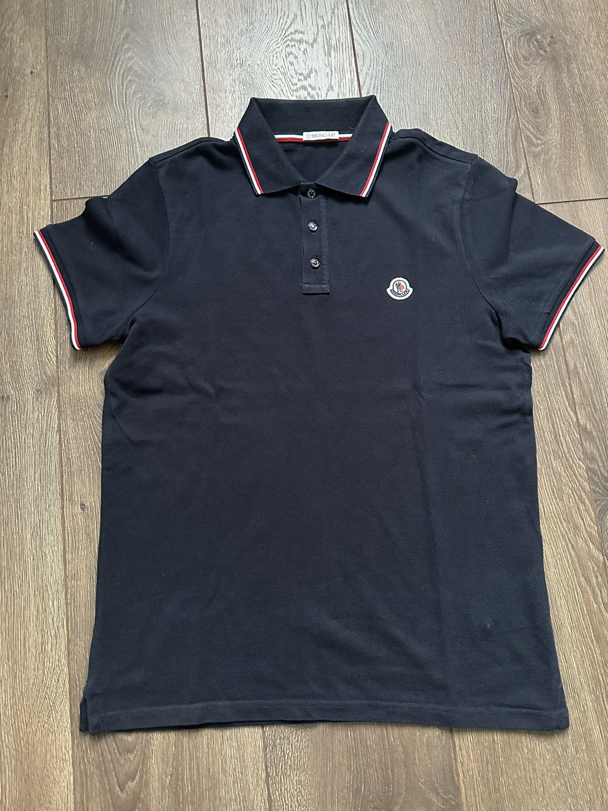 image of Moncler Navy Polo Shirt, Men's (Size Small)