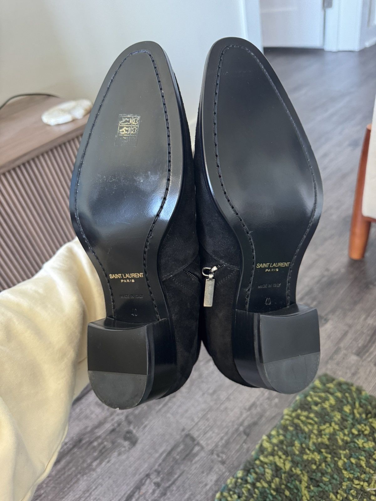 Saint Laurent Paris Saint Laurent Paris Black Suede Wyatt Boots EU40 Size US 7 / EU 40 - 2 Thumbnail