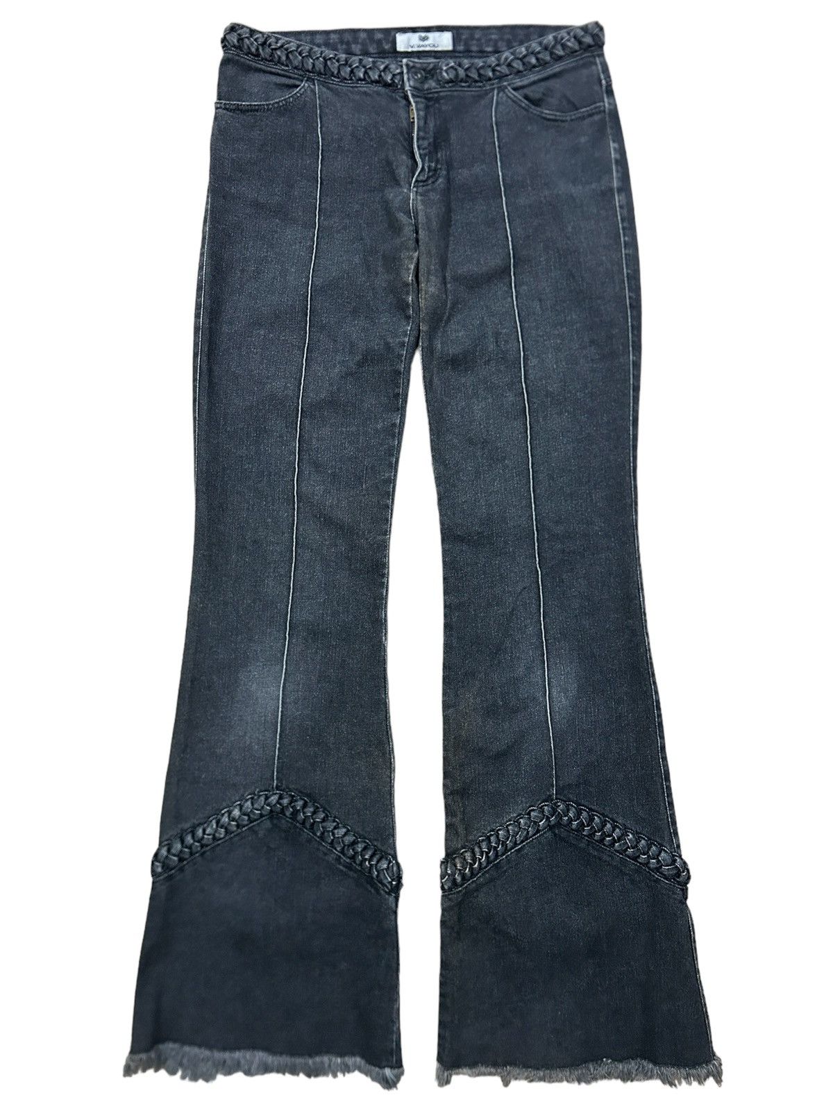 Japanese Brand Vintage Vivayou Flared Anarchy Bondage Jeans Size US 29 - 2 Thumbnail