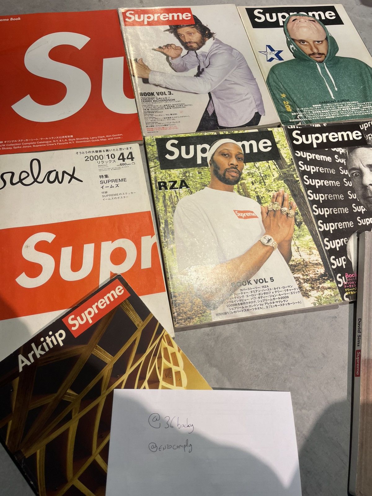 SUPREME Book Vol 1-6 Logo Sticker magazine catalog 2005