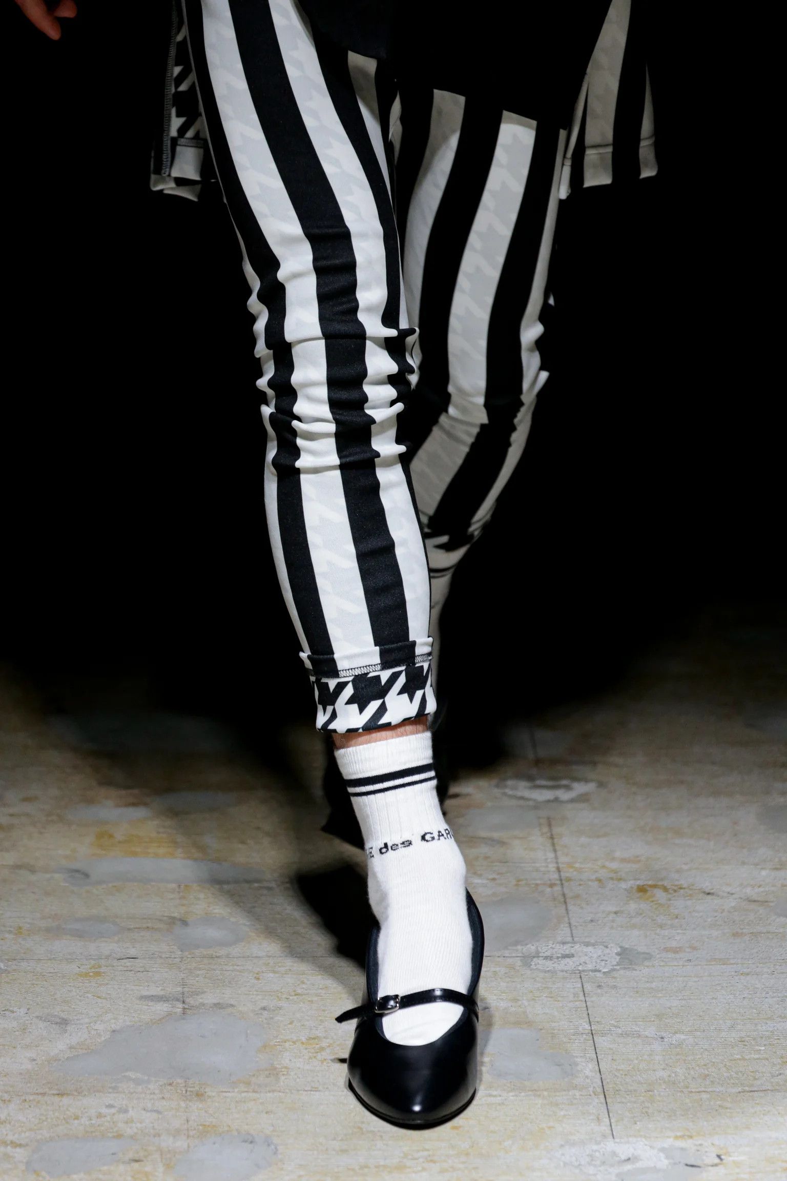 image of Comme Des Garcons Homme Plus 2021/2 Runway Leggings in Striped, Men's (Size 28)