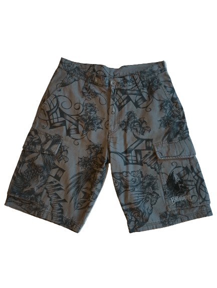 Billabong × Designer Billabong dagger tattoo cargo shorts Size US 32 / EU 48 - 1 Thumbnail