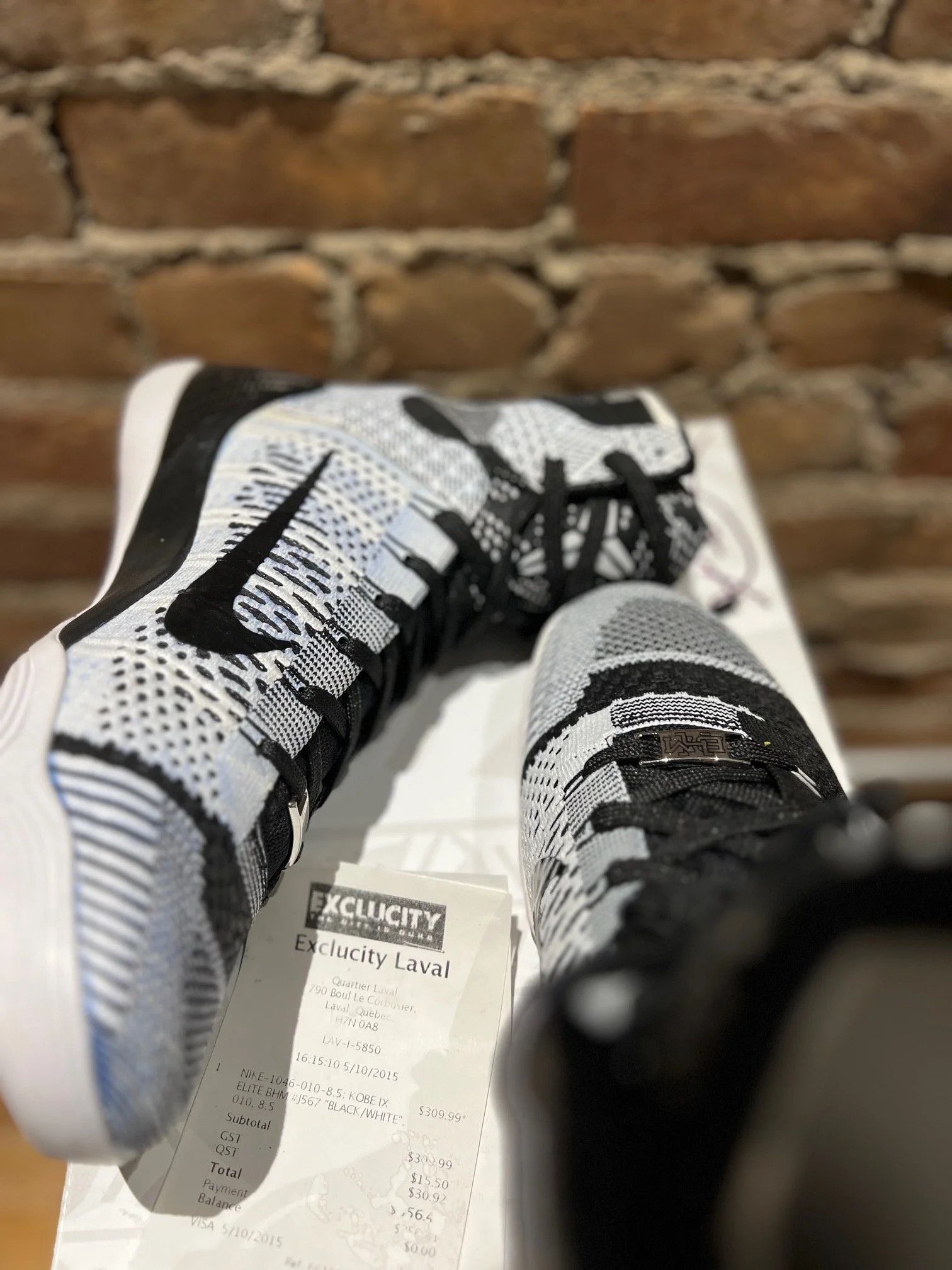 Nike Nike Kobe 9 Elite “BHM” – Black/White – Size 8.5 Size US 8.5 / EU 41-42 - 5 Thumbnail