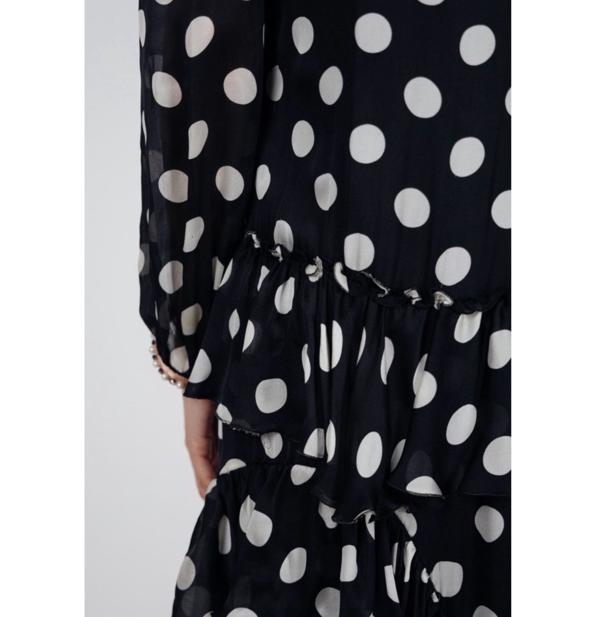 Gucci Gucci Resort 2017 Runway Sheer Polka Dot Ruffle Maxi Dress Size M / US 6-8 / IT 42-44 - 5 Thumbnail