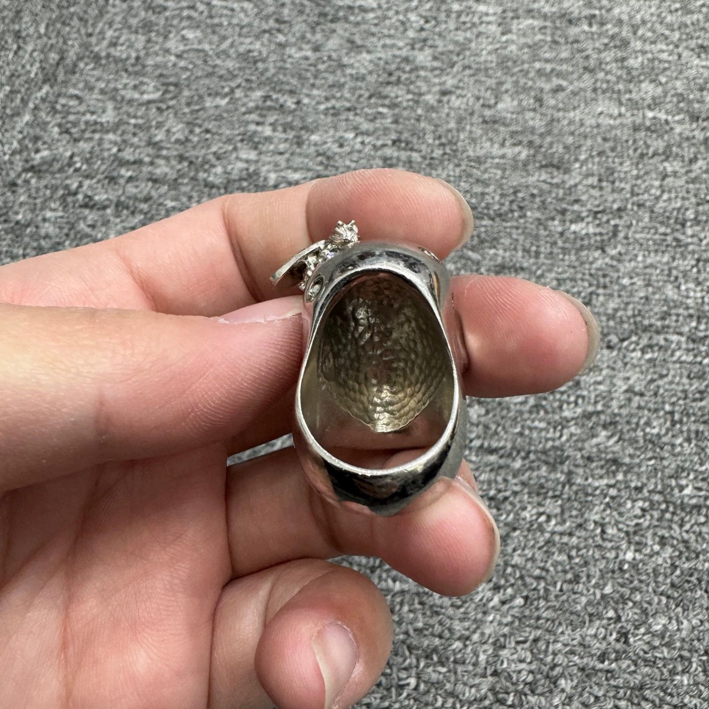 Alexander McQueen Alexander Mcqueen Bee Skull Pave Ring 53 Size ONE SIZE - 4 Thumbnail