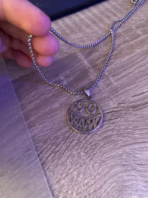 Jewelry Smiley Face Pendant Chain Necklace Size ONE SIZE - 2 Thumbnail