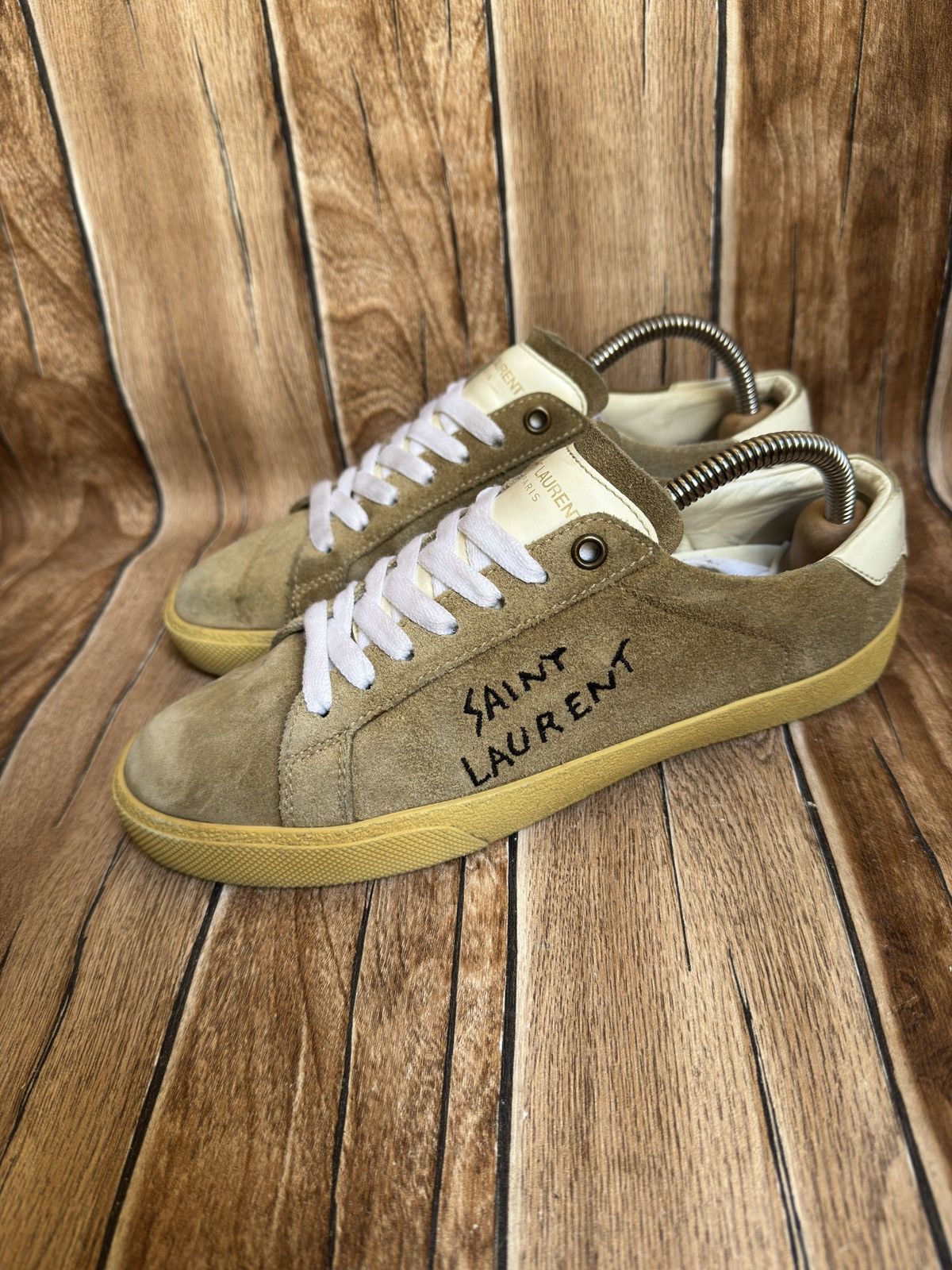 Hedi Slimane × Saint Laurent Paris court classic trainers Size US 7.5 / IT 37.5 - 2 Thumbnail