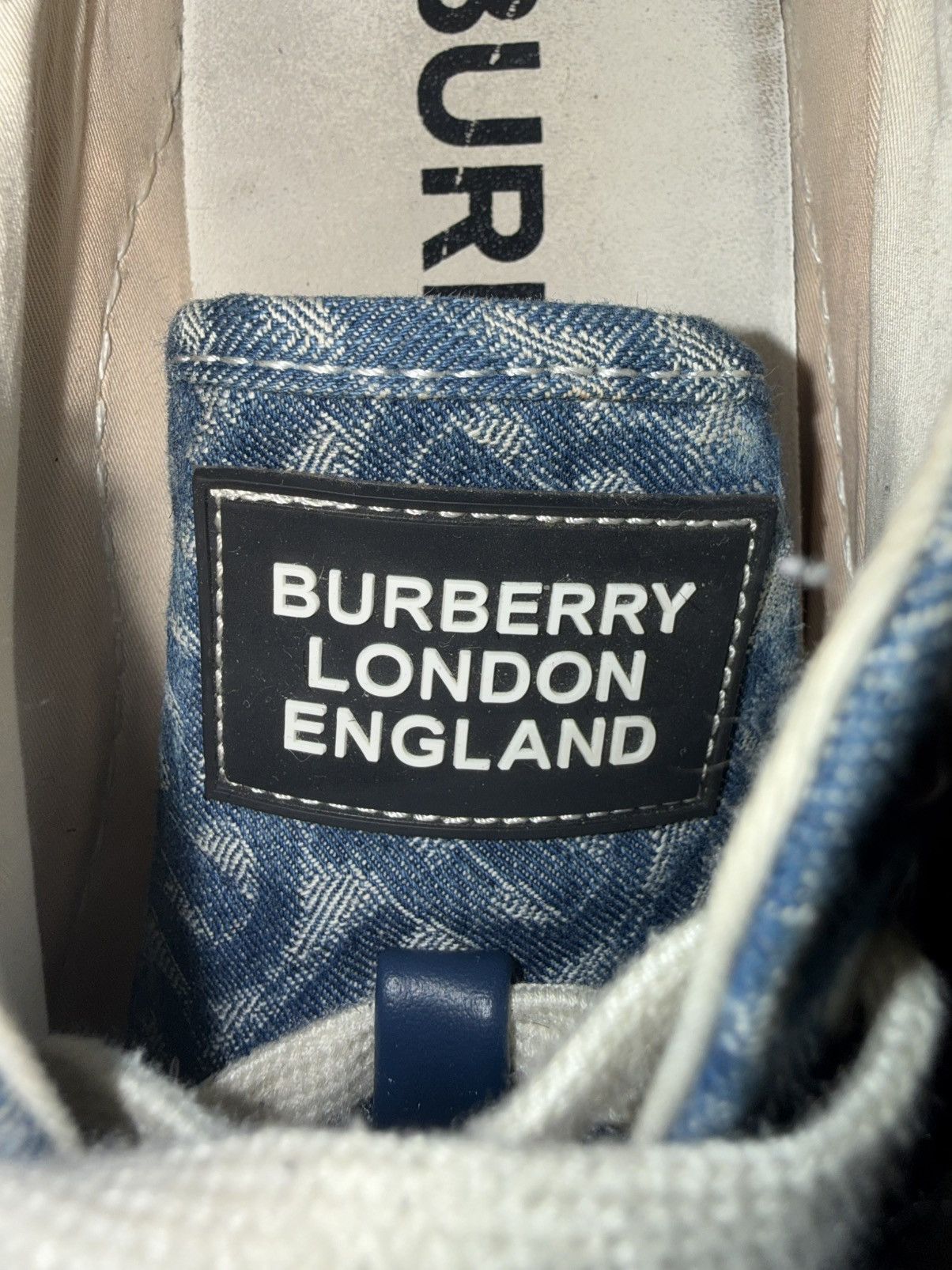 Burberry Burberry Monogram Denim Low Top Sneakers Size US 8 / IT 38 - 4 Thumbnail