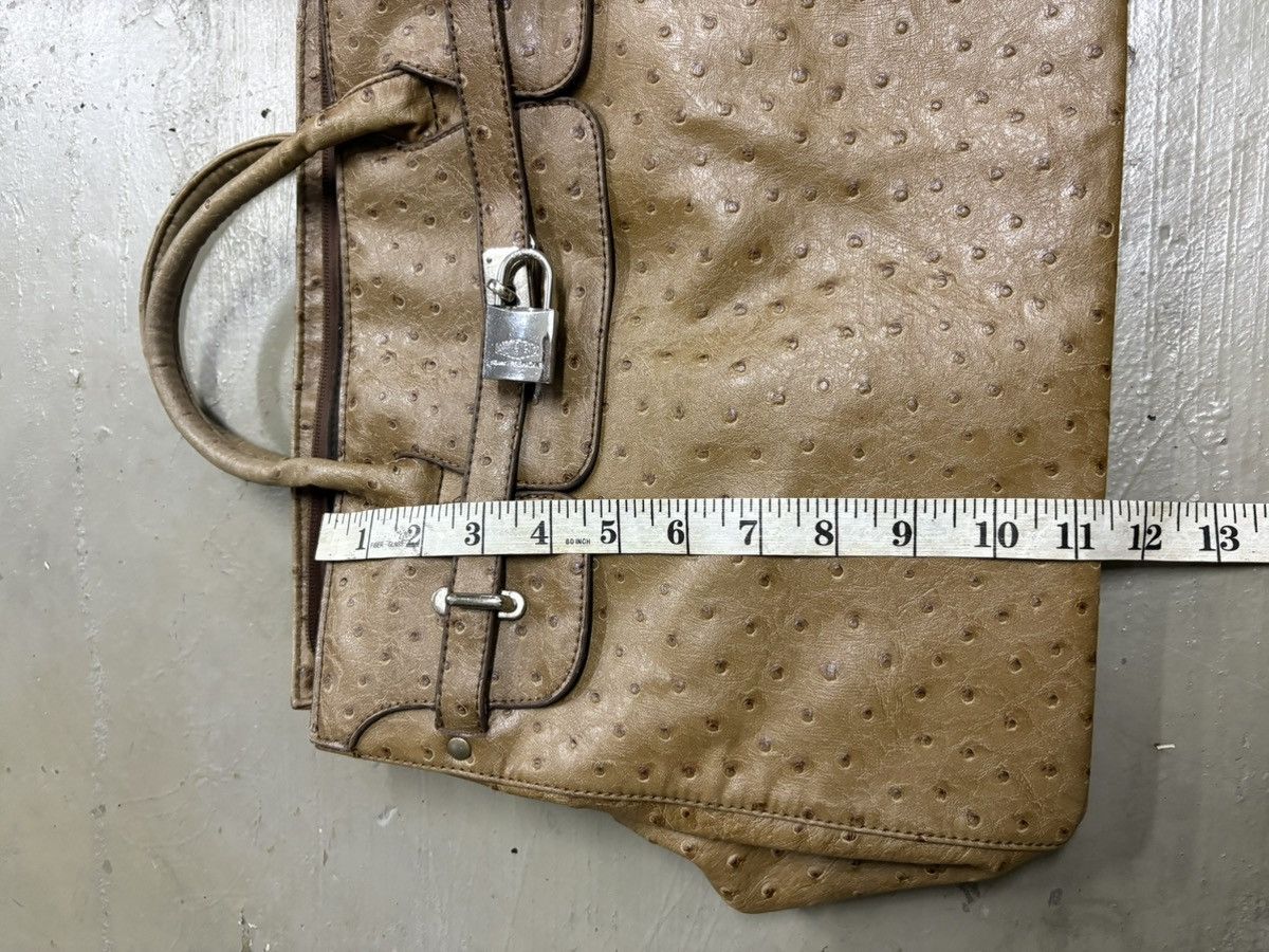 Handmade Birkin Style Hand Bag Ostrich Leather Size ONE SIZE - 12 Thumbnail