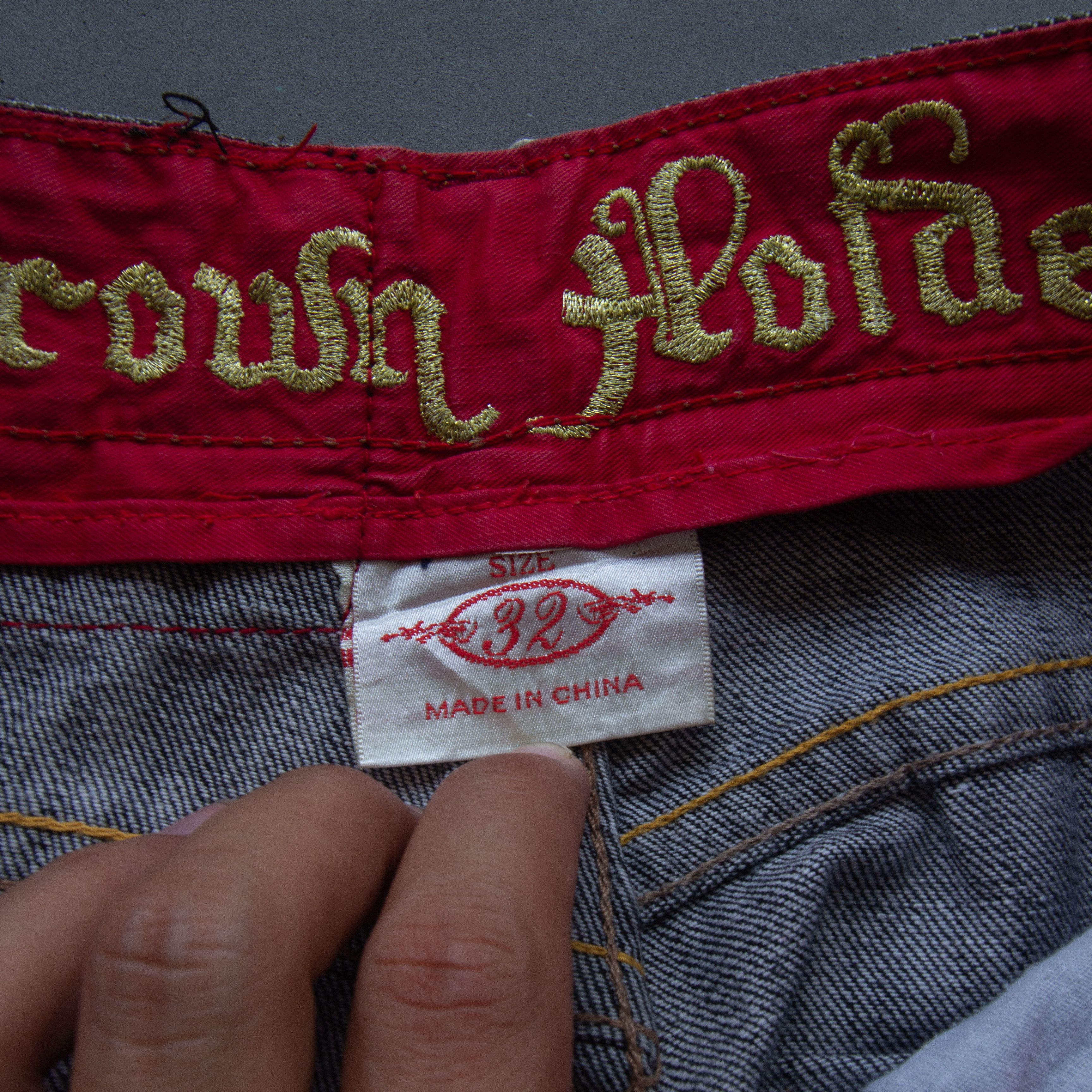 If Six Was Nine × Japanese Brand × Le Grande Bleu (L.G.B.) CROWN HOLDER VELVET ART JEANS Size US 32 / EU 48 - 12 Thumbnail