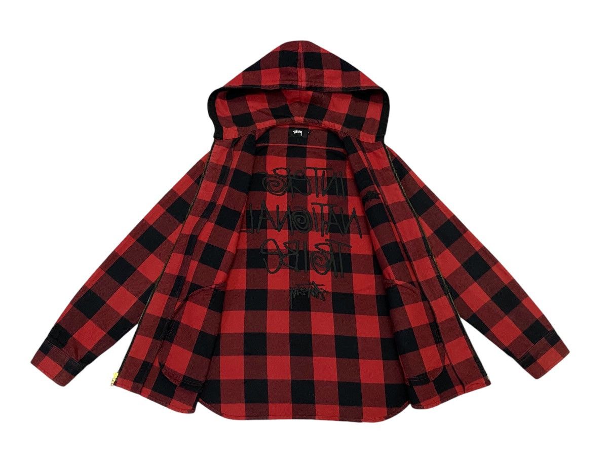 Stussy International Tribe Flannel Zipper Hoodie