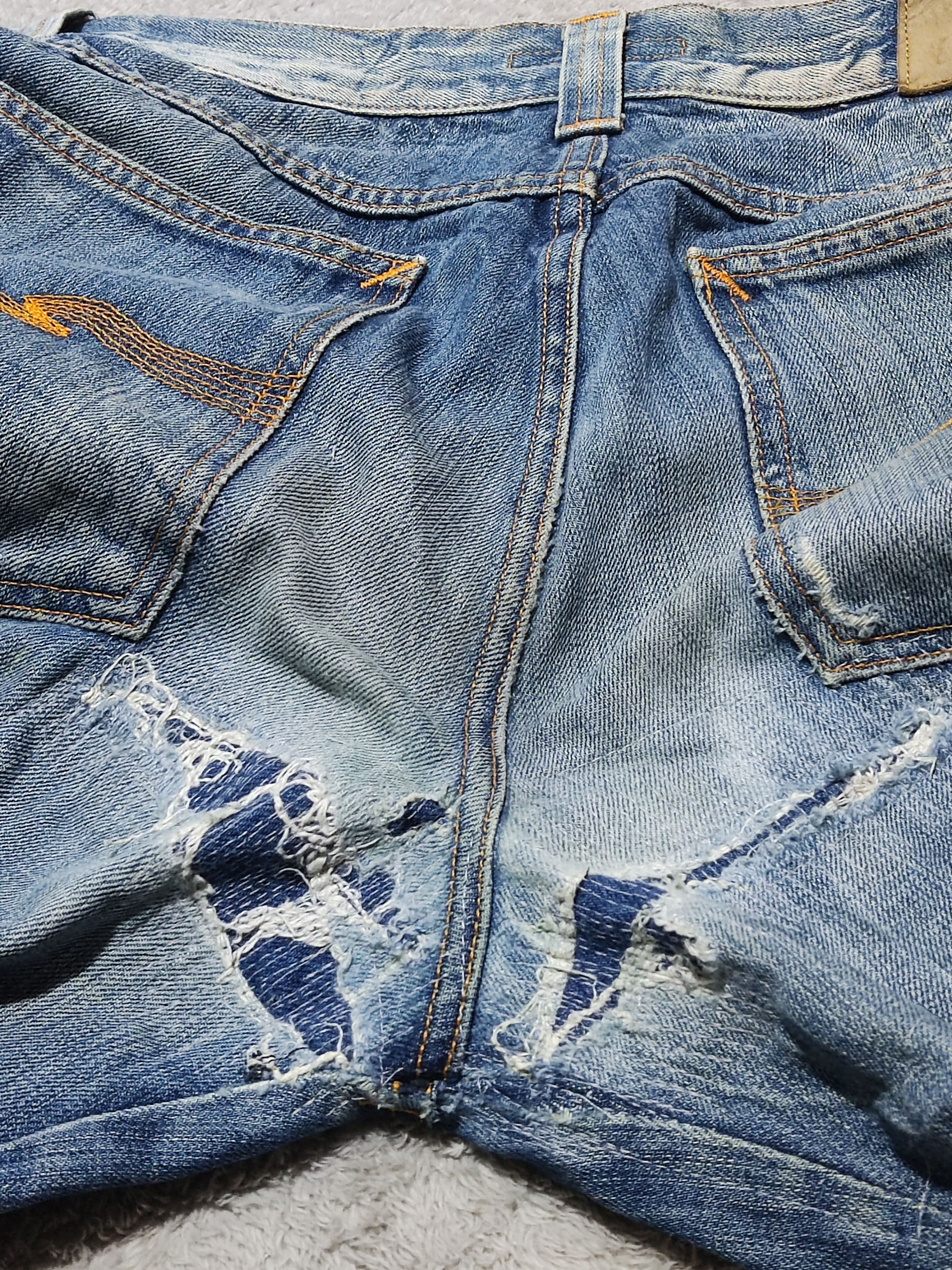 Nudie Jeans Vintage Distressed Nudie saltwater blue Italy made Size US 34 / EU 50 - 15 Thumbnail