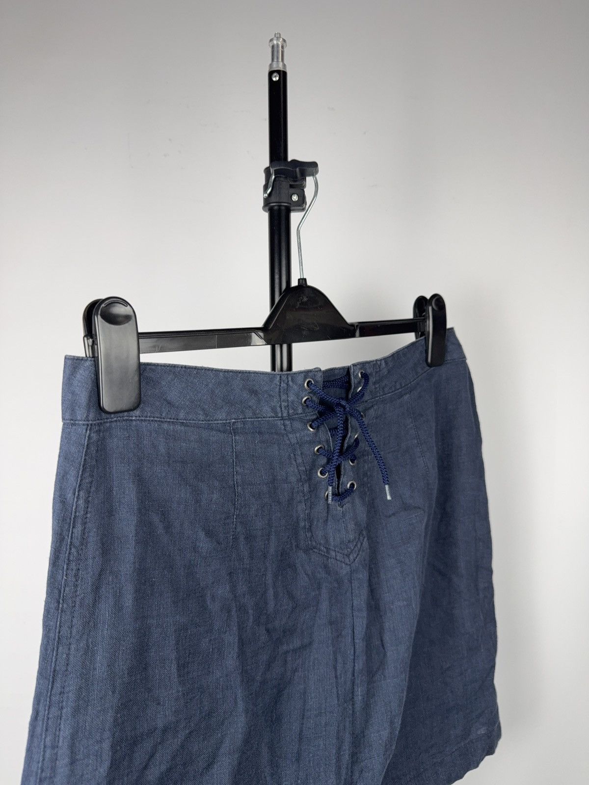 Moschino Luxury Moschino Jeans Faded Blue Button Detail Mini Skirt Size 29" - 10 Thumbnail
