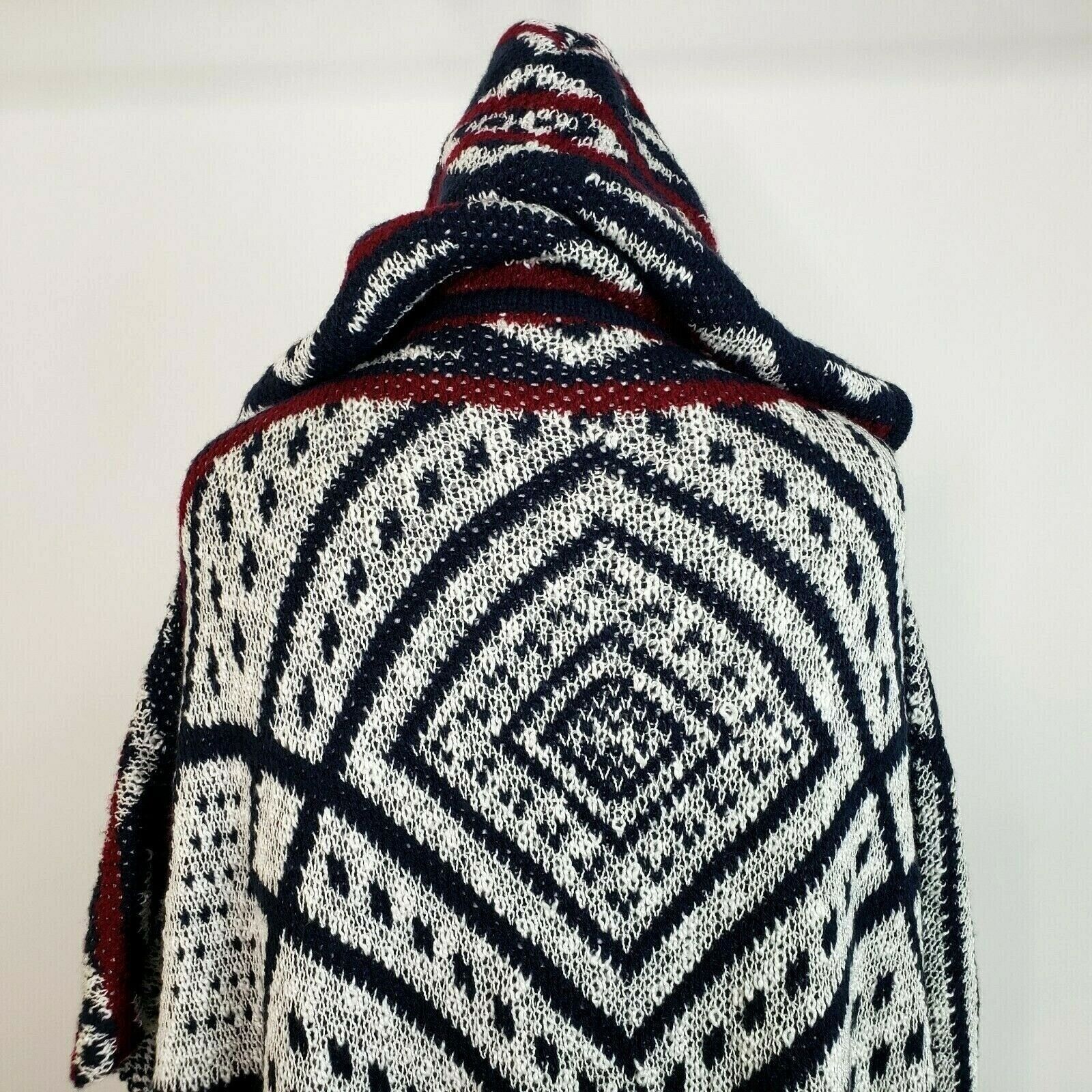 Anthropologie Elodie Oversize Open Cardigan Womens Small Fringe Hooded Size S / US 4 / IT 40 - 11 Thumbnail