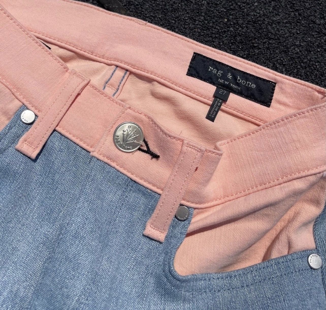 Rag & Bone Rag & Bone Japanese Denim Pink Trim stretch Jeans Size 27" / US 4 / IT 40 - 4 Thumbnail