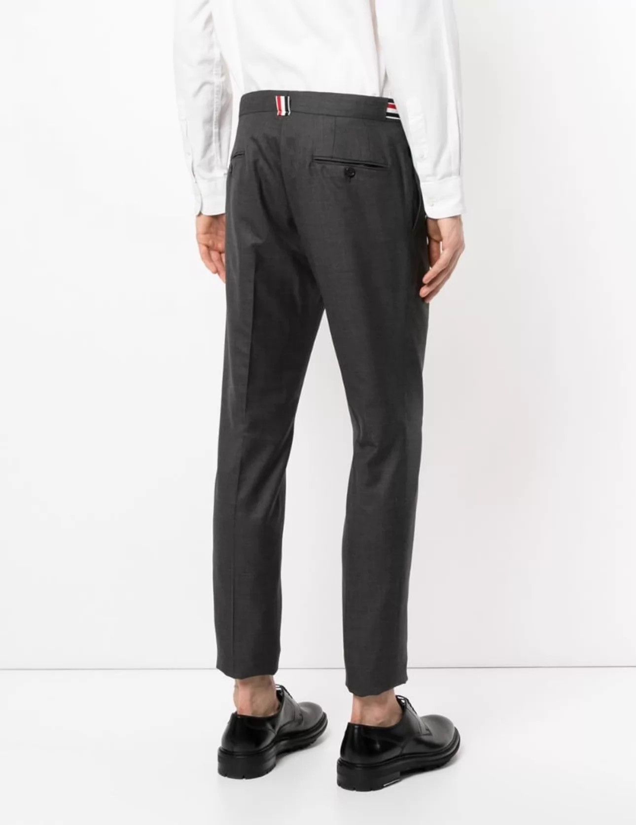Thom Browne Thom Browne Charcoal Wool Slim Low-Rise Trousers Size 2 Size US 32 / EU 48 - 6 Thumbnail