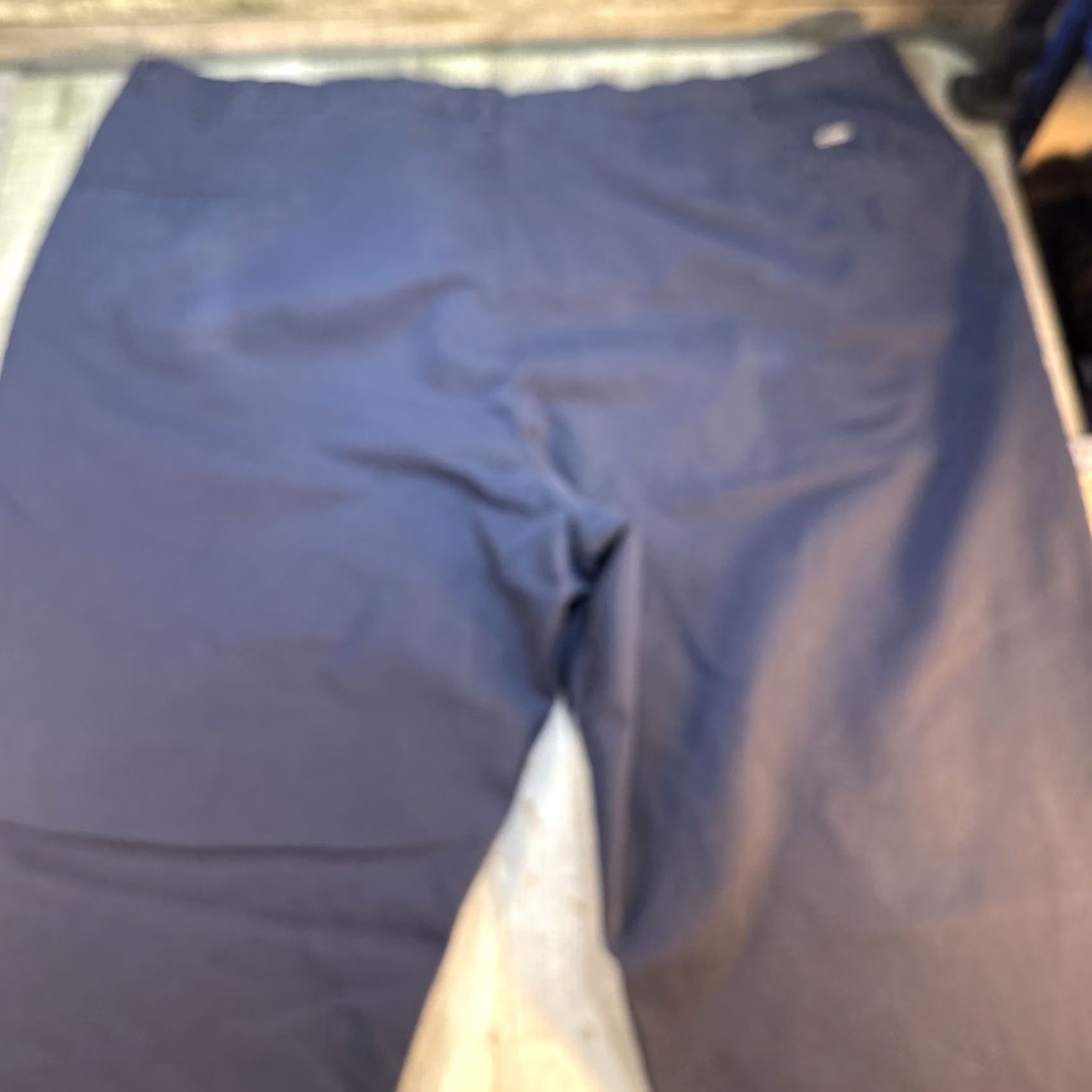 Vintage Mens Navy Blue Pants 48x30 Classic Fit Casual Work Chino Flat Front Size US 32 / EU 48 - 5 Thumbnail