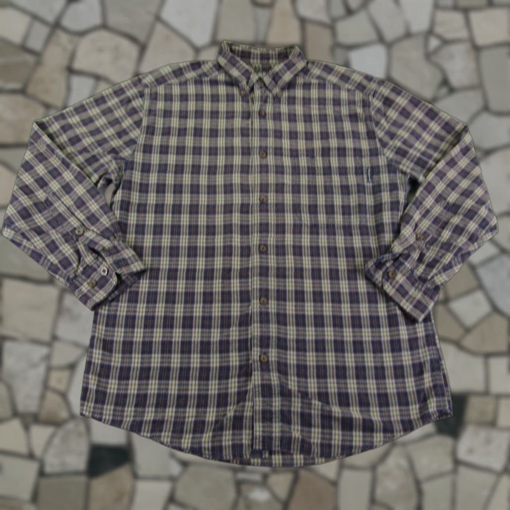 Vintage Woolrich Shirt Mens Medium Blue Green Tartan Plaid Button Up Twill Deep Navy Size US M / EU 48-50 / 2 - 1 Thumbnail