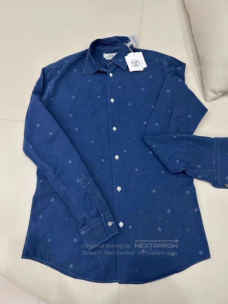 Hermes Hermes size 39 Unisex denim shirt Size US XS / EU 42 / 0 - 2 Thumbnail