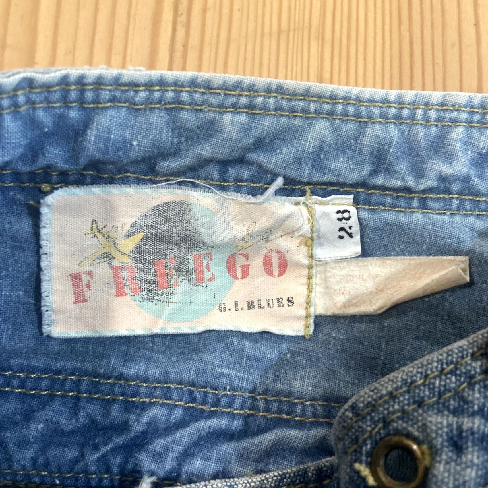 Vintage VINTAGE FREEGO Jeans Shirt? Size 28" / US 6 / IT 42 - 3 Thumbnail