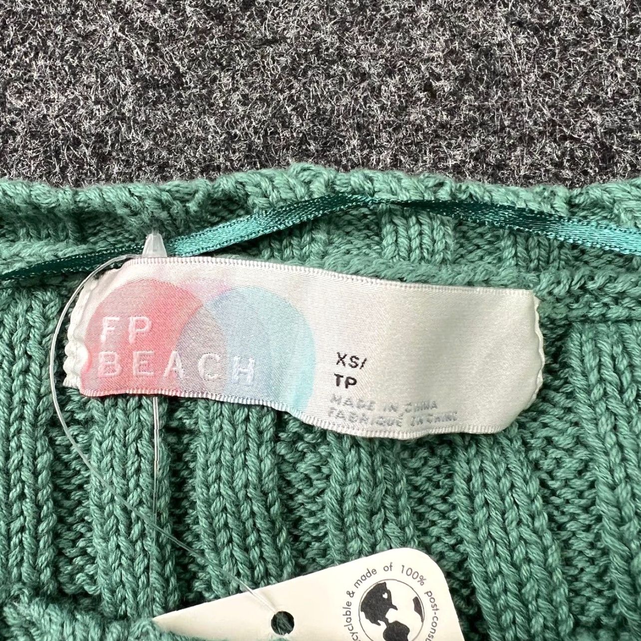 FREE PEOPLE Kenzie Sweater Set Women's XS Shirt Adult XS Frosty Spruce Green 198215923037 Mens? Womens