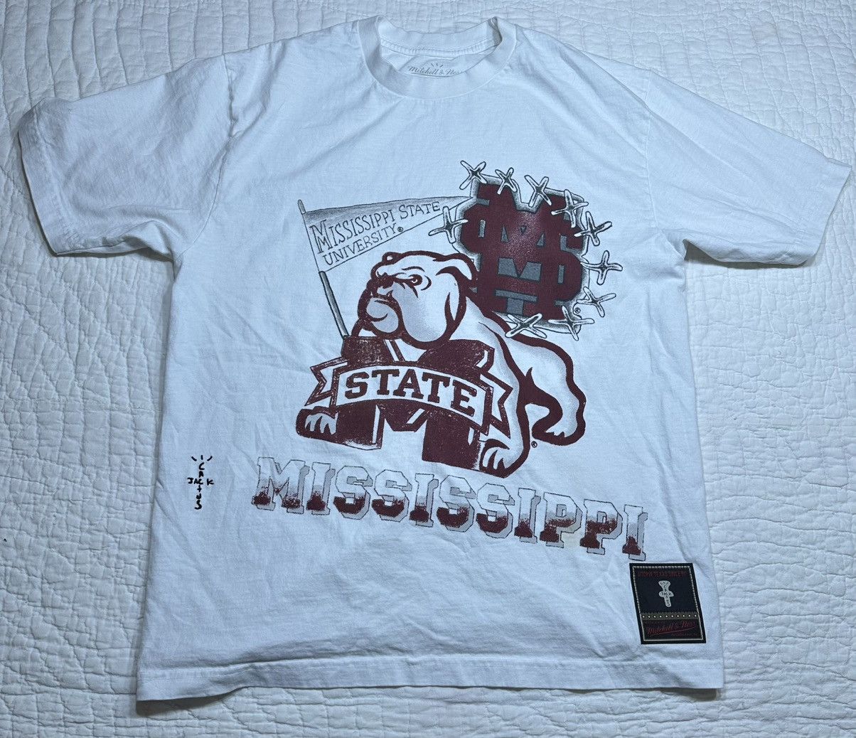 Mitchell & Ness × NCAA × Travis Scott Travis Scott Mitchell & Ness Collab Tee/ Mississippi State Size US L / EU 52-54 / 3 - 1 Thumbnail