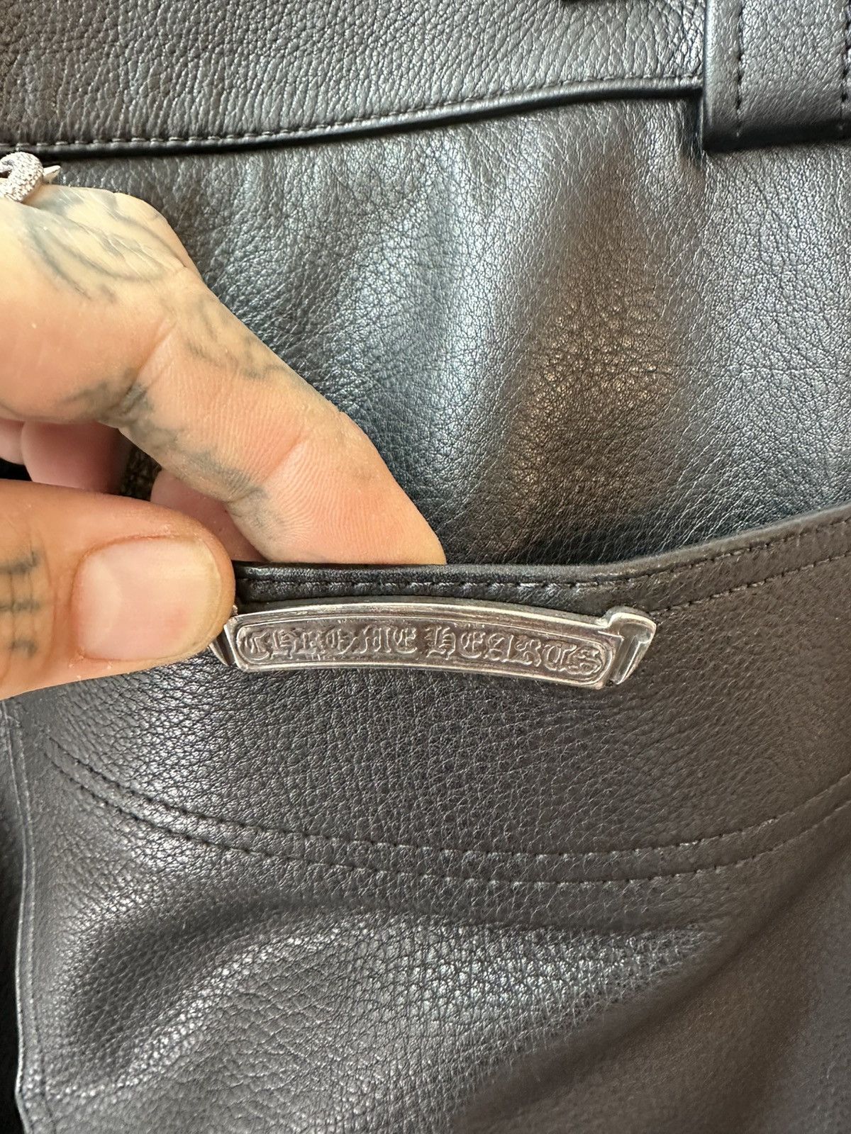 Chrome Hearts Chrome Hearts NEW double knee carpenter jeans leather 32 Size US 32 / EU 48 - 6 Thumbnail