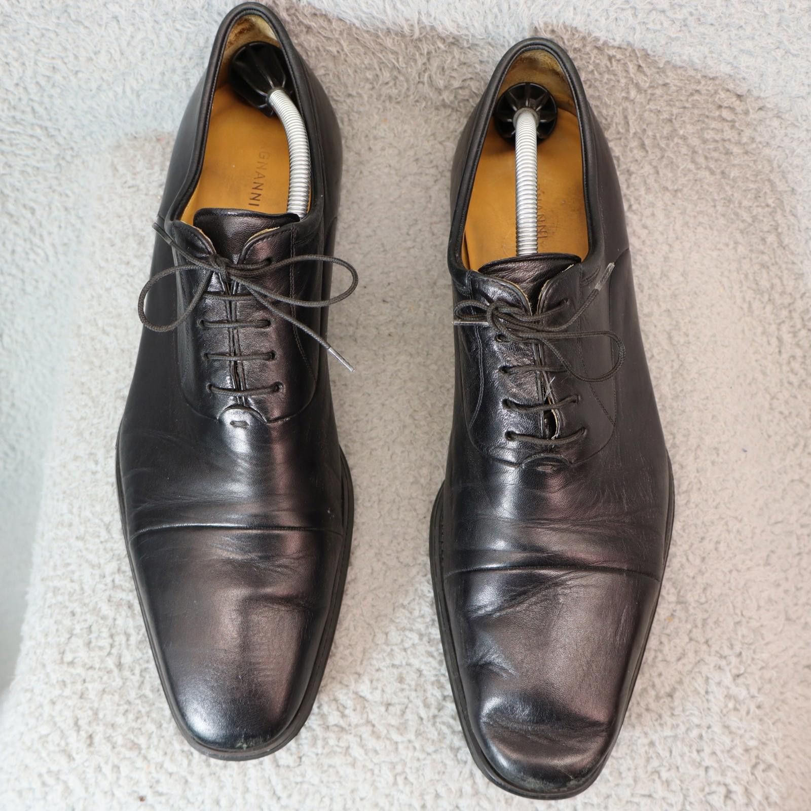 Magnanni Magnanni Federico Mens 13 (D) Oxford Black Leather Cap 12654 Size US 13 / EU 46 - 3 Thumbnail