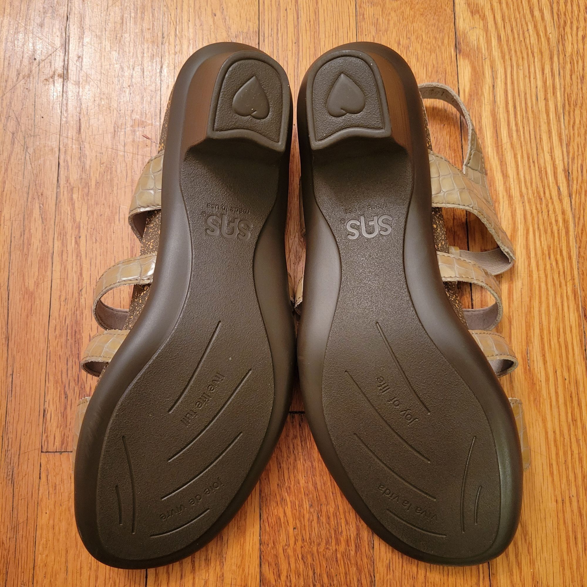 SAS SAS Sandals 10M Comfort Leather Heels Open Toe ALLEGRO Taupe Size US 10 / IT 40 - 3 Thumbnail