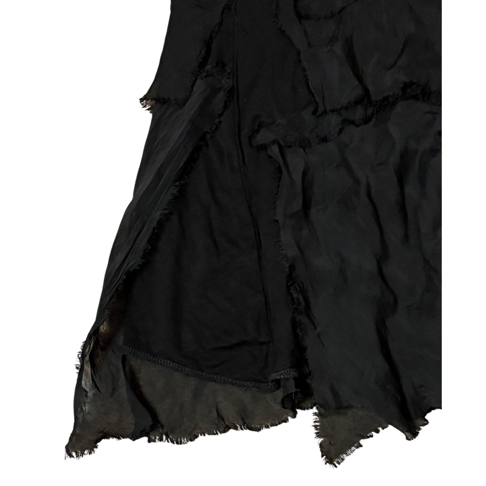 Other NWT Tempo Paris L Silk Tiered Stretch Dress Black Long Sleev Size L / US 10 / IT 46 - 5 Thumbnail