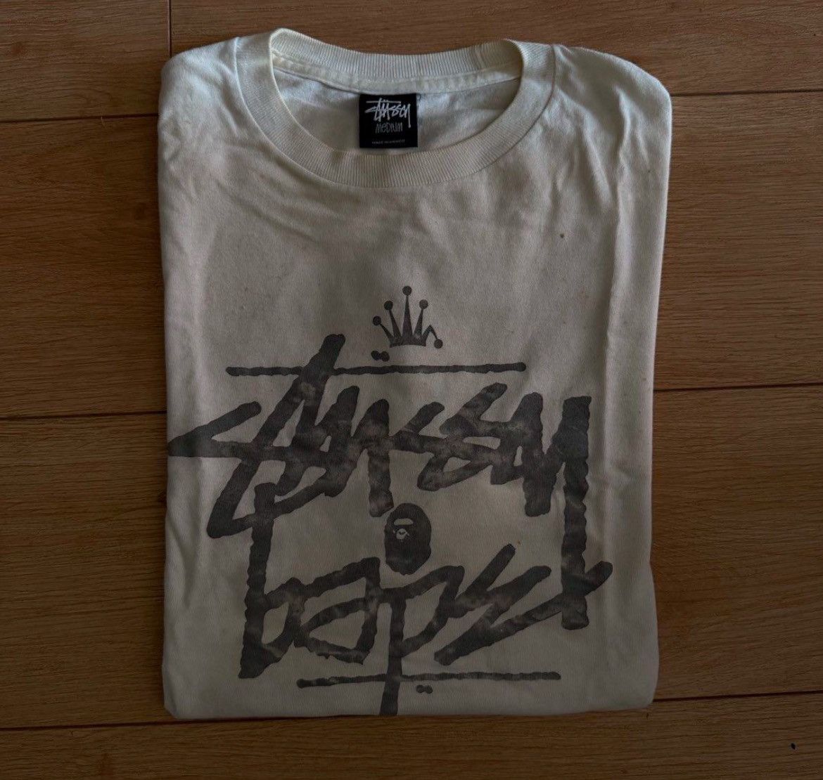 Bape × Stussy Authentic Stussy x Bape Graphic Tee | Grailed