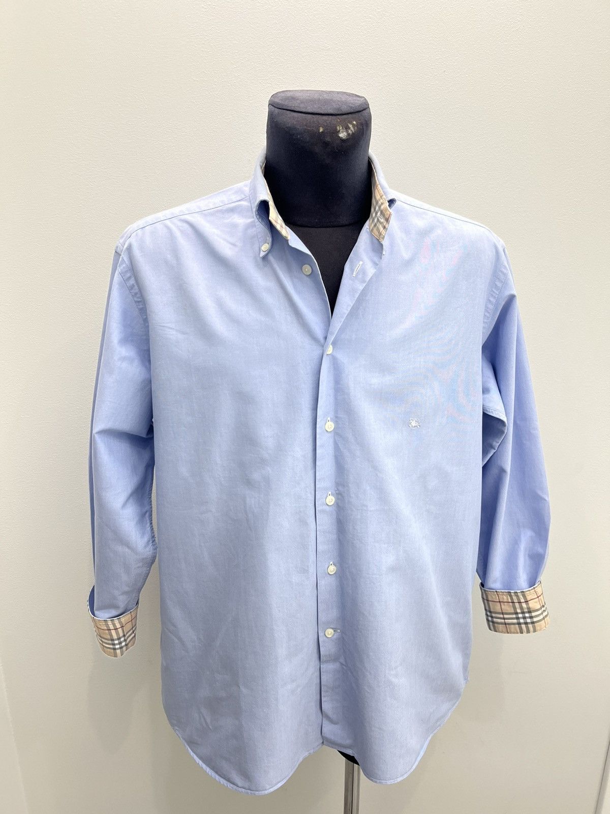 Burberry Burberry Nova Check Cotton Logo Shirt Size US XL / EU 56 / 4 - 1 Thumbnail