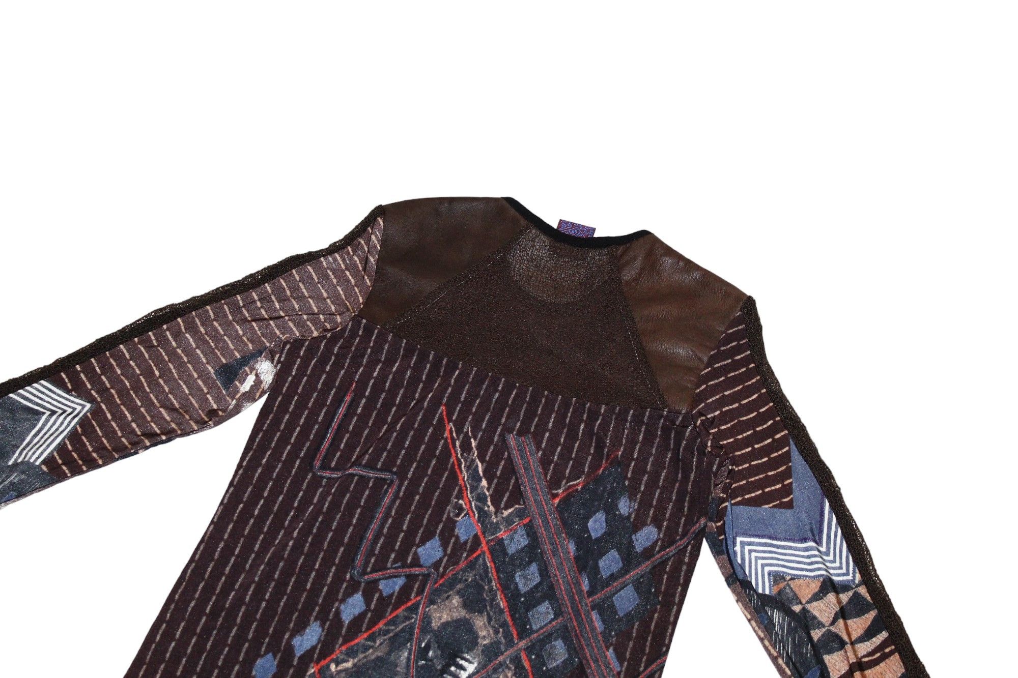 Jean Paul Gaultier 💥 Legatte Jeans Marco Fantini Leather Trim Mesh Top Size S / US 4 / IT 40 - 16 Thumbnail