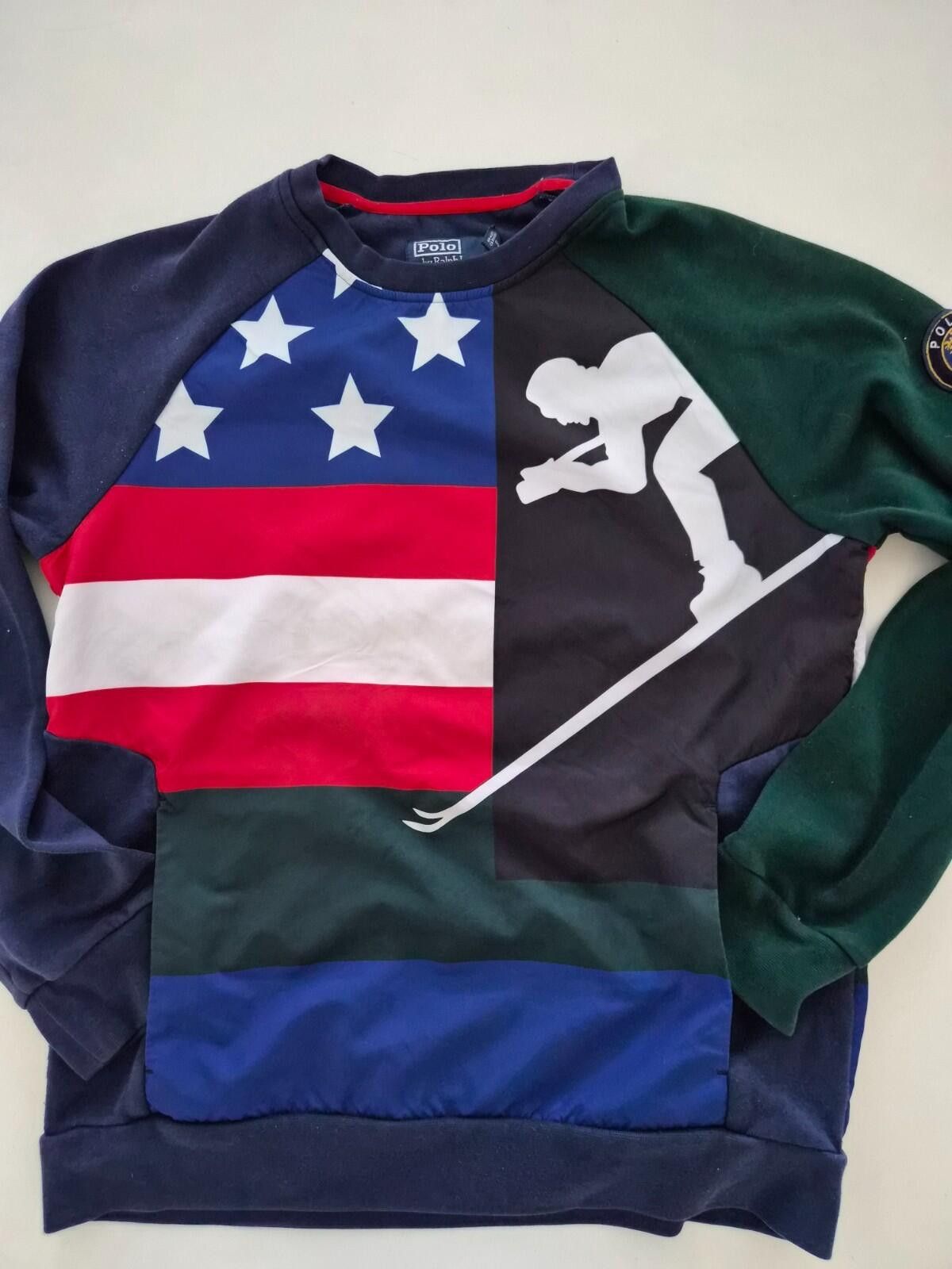 Polo Ralph Lauren Polo Ralph Lauren USA Flag Skier Sweatshirt Mens S Crest Size US S / EU 44-46 / 1 - 1 Thumbnail