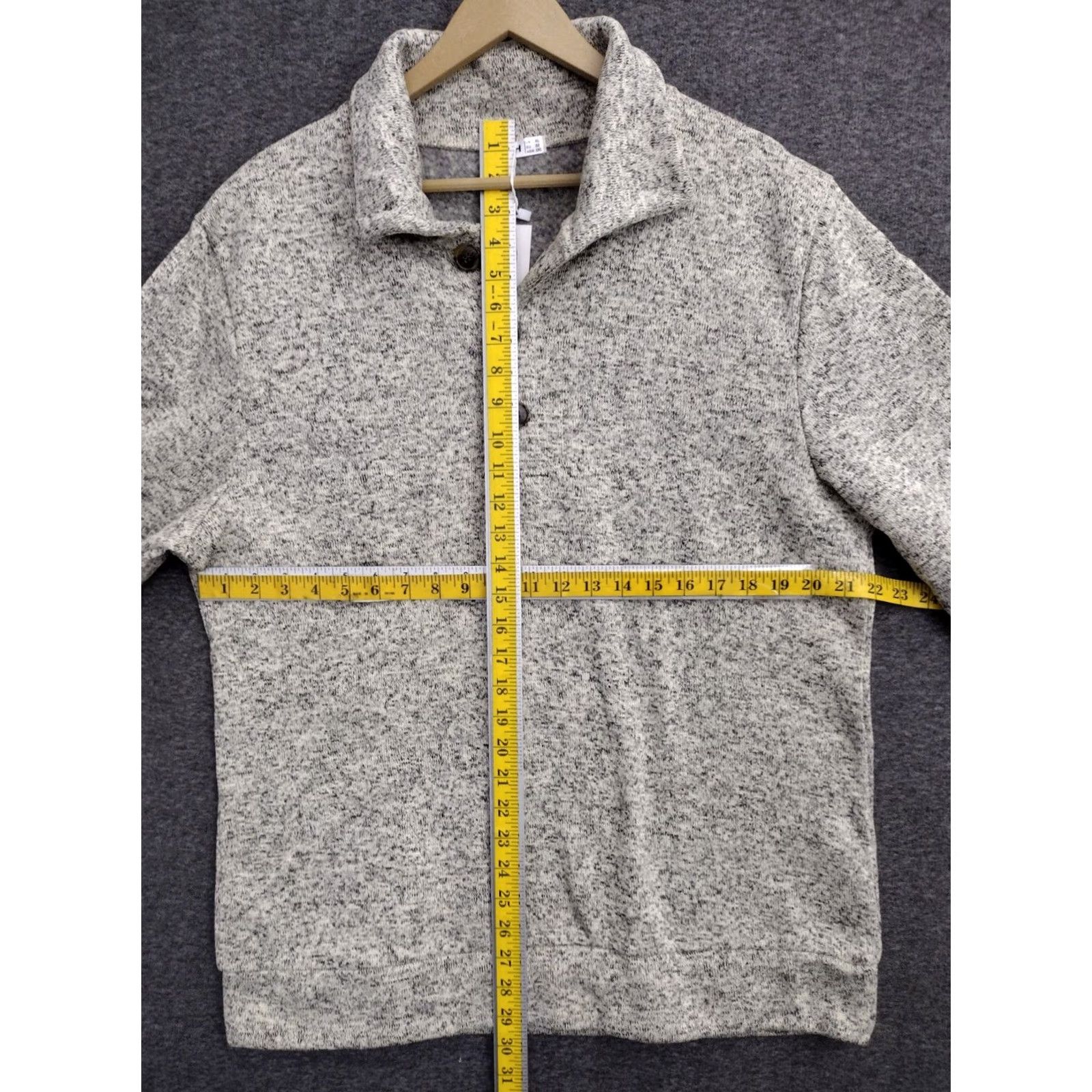 Vintage H2H Mens XL Long Sleeve Pullover Sweater Gray, Shawl Collar, Button Accent, Casual Knit Pullover, Vintage No, Classic Fit, Winter/Fall, Men Size US XL / EU 56 / 4 - 4 Thumbnail