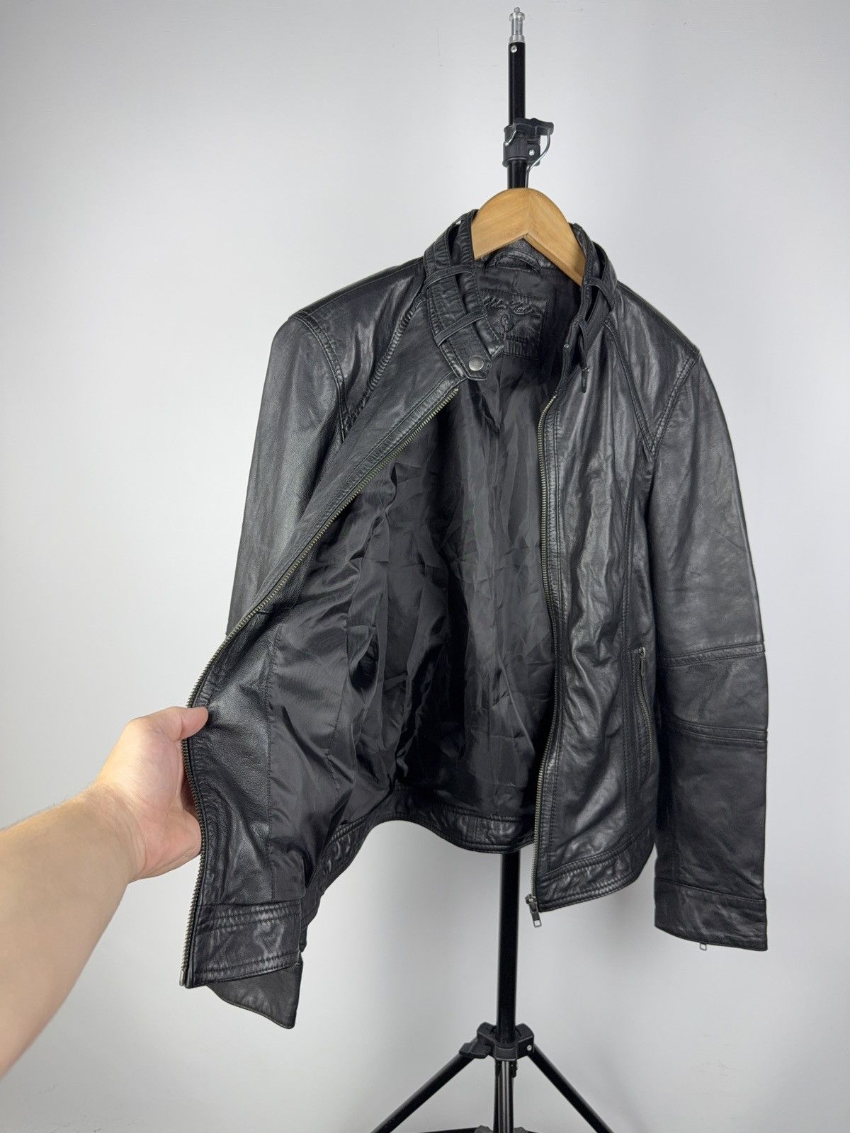 Vintage Vintage Leather Jacket Genuine Leahter bomber Moto Oldmoney Size L / US 10 / IT 46 - 8 Thumbnail